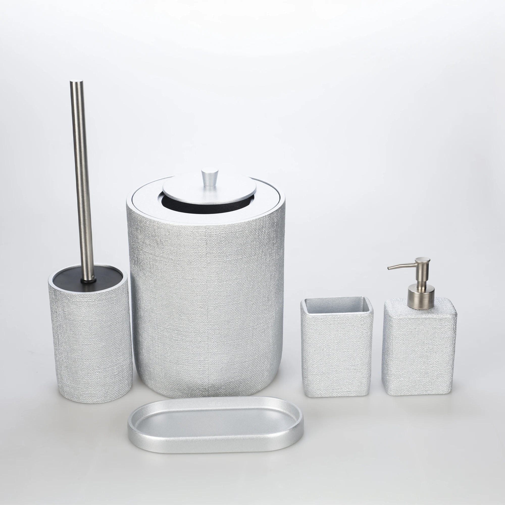 Linen Banyo Seti Gümüş