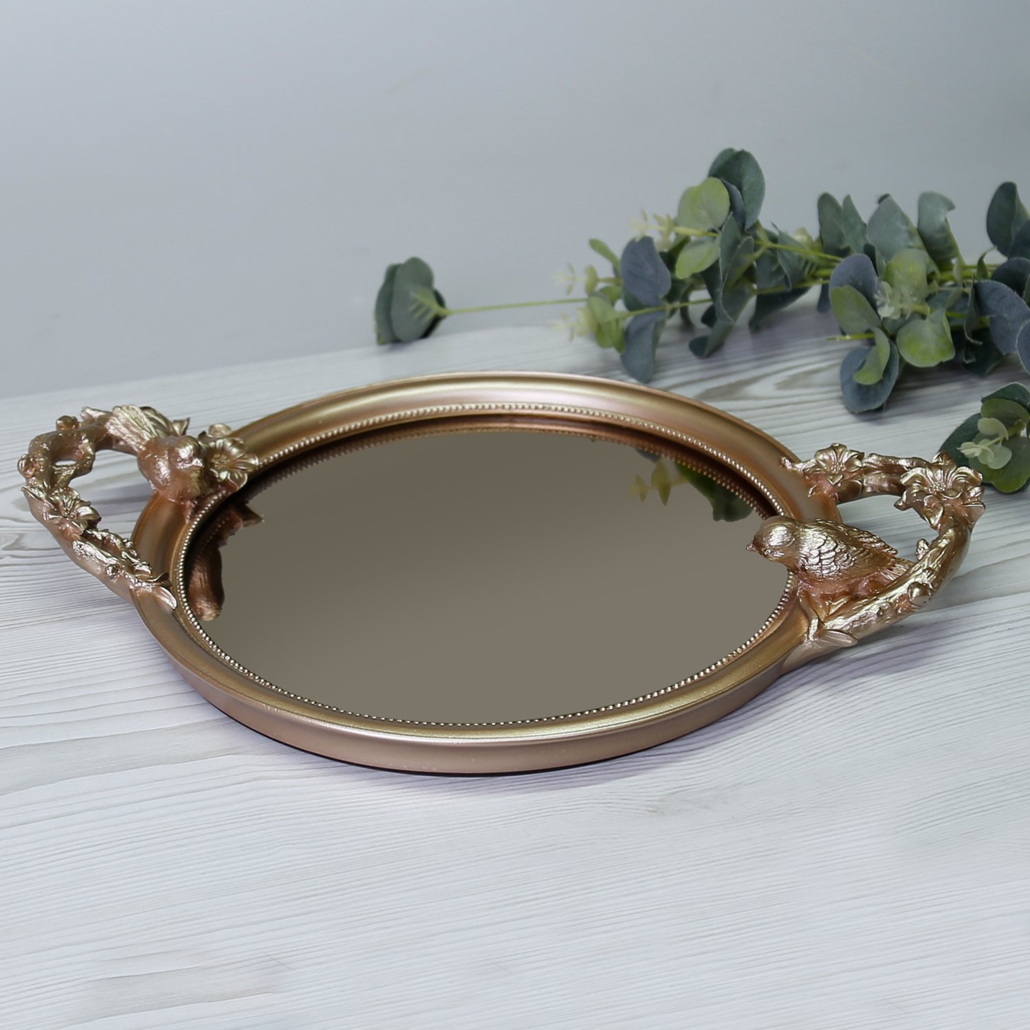 Velina Aynalı Tepsi Vizon