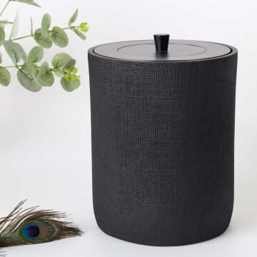 Linen Çöp Kovası Siyah