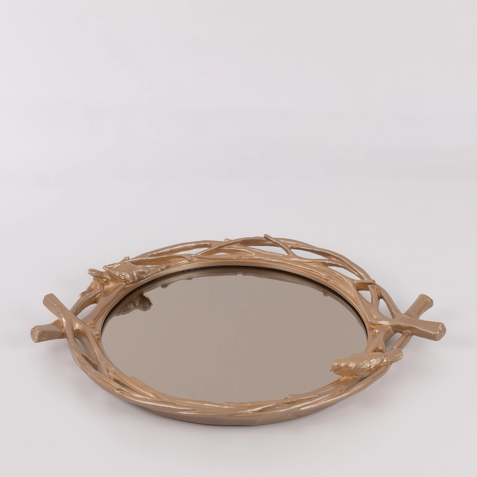 Mavera Aynalı Tepsi Vizon