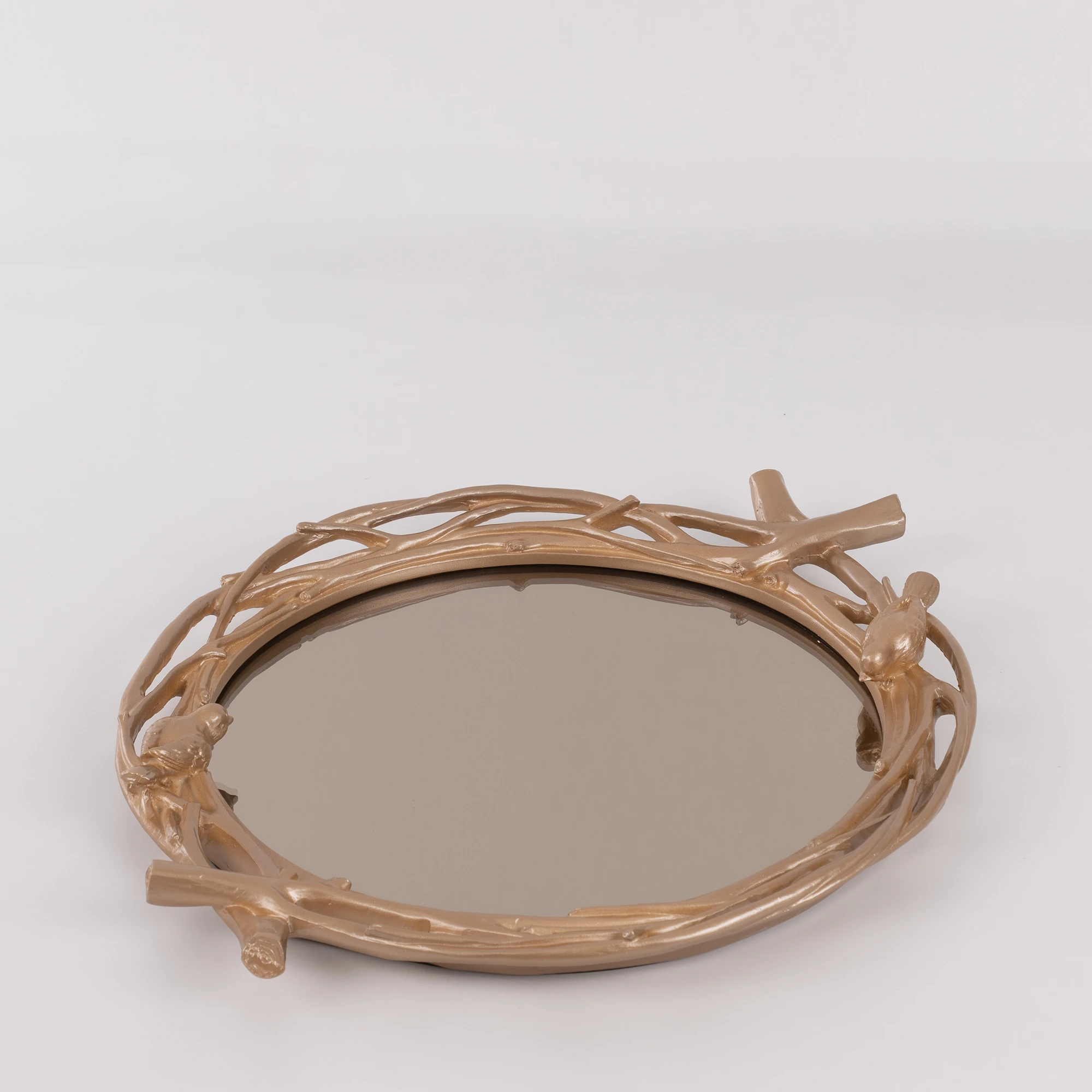 Mavera Aynalı Tepsi Vizon