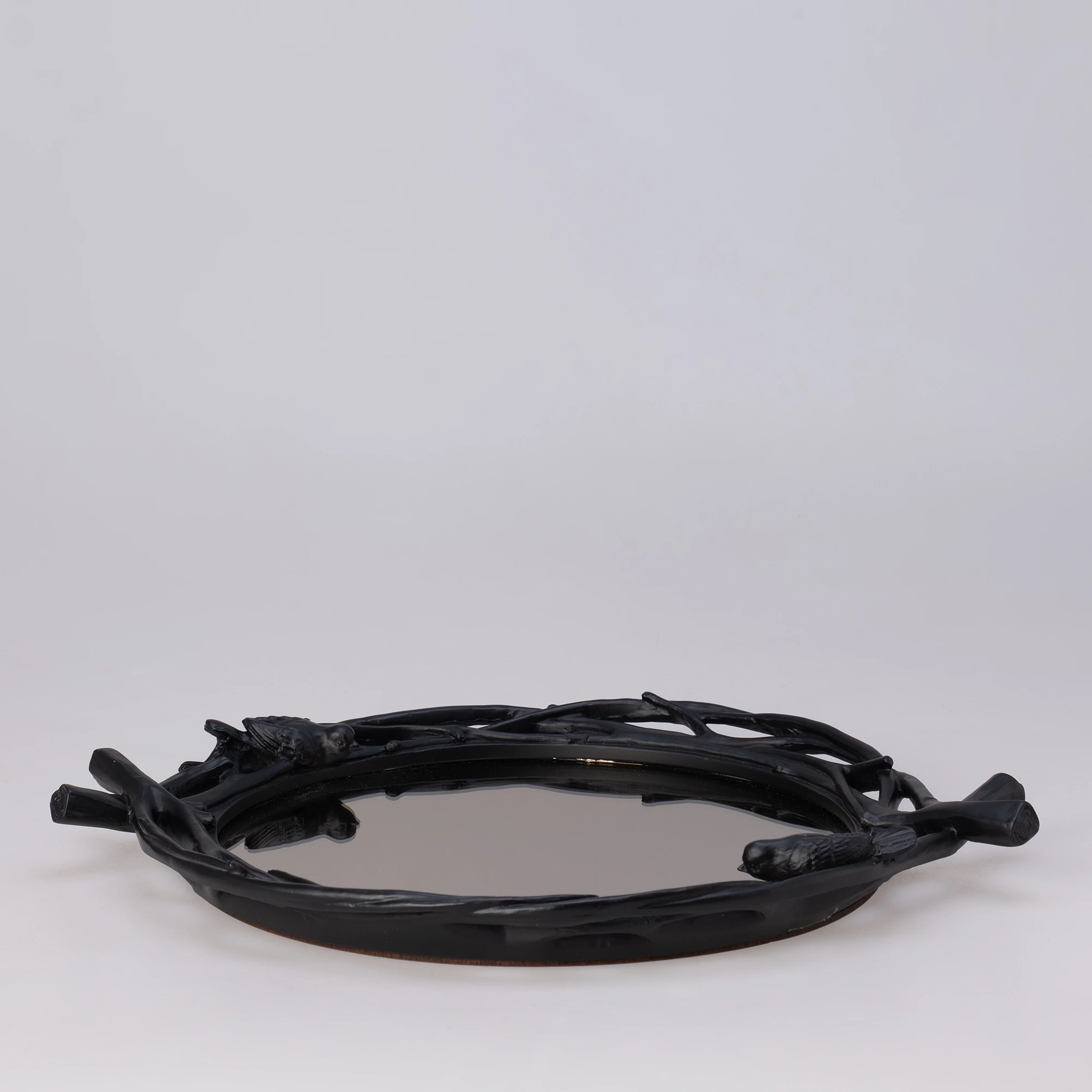 Mavera Aynalı Tepsi Siyah