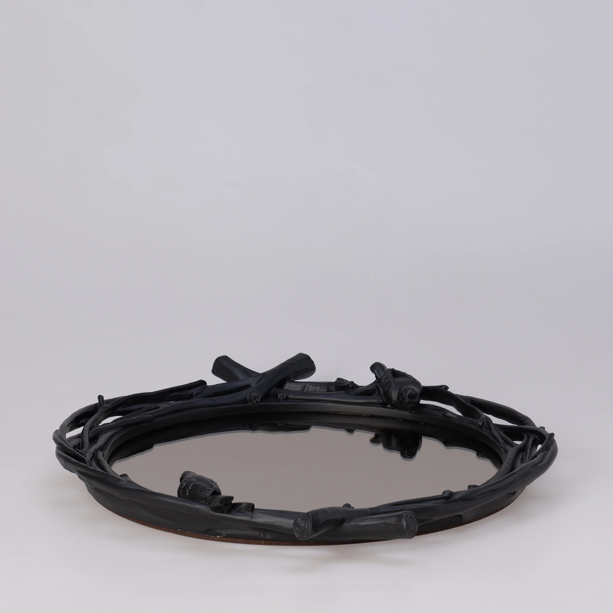 Mavera Aynalı Tepsi Siyah