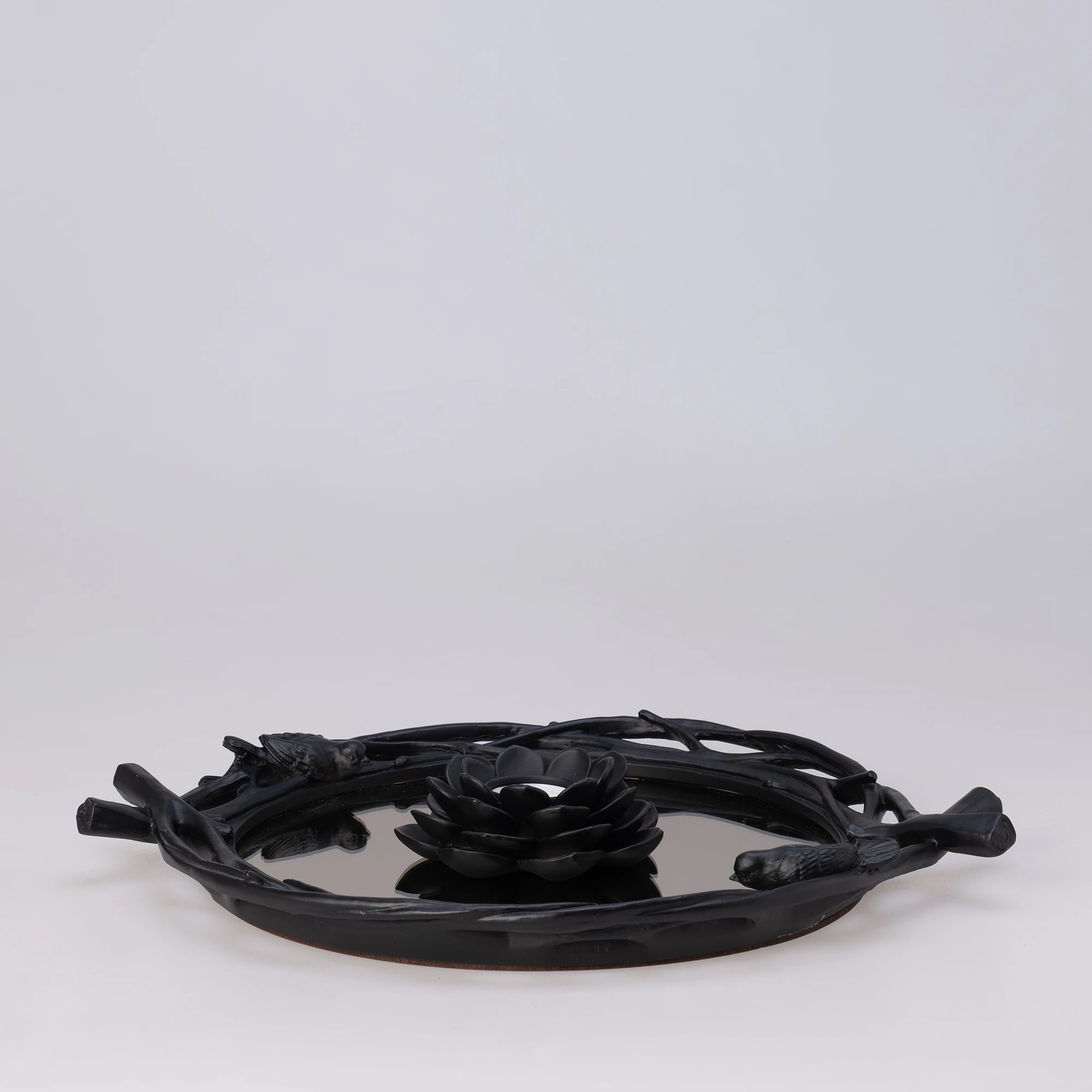 Mavera Aynalı Tepsi Siyah