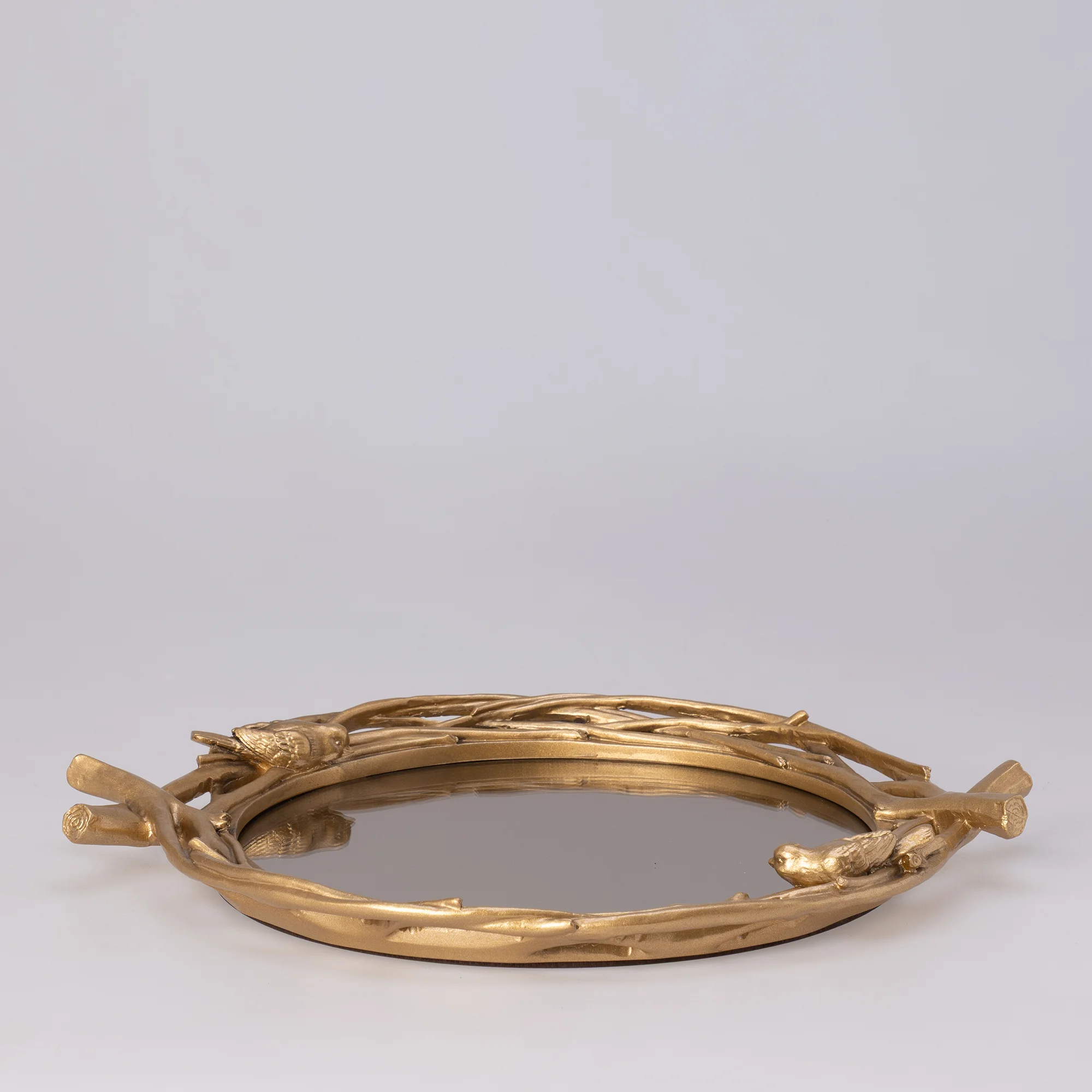 Mavera Aynalı Tepsi Altın