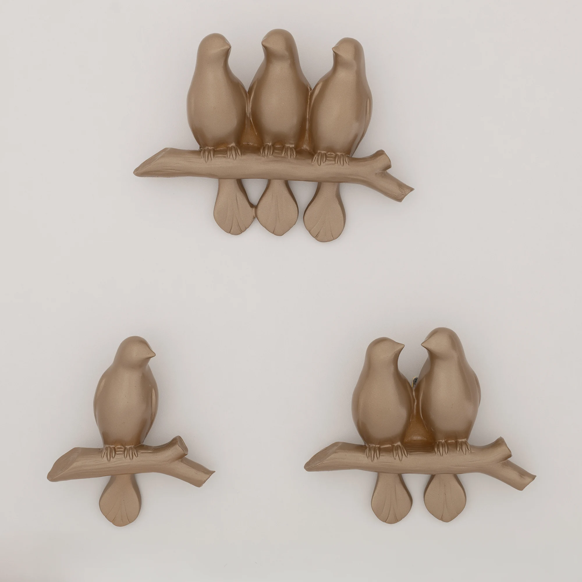 Mary 3'lü Dekoratif Kuş Vizon