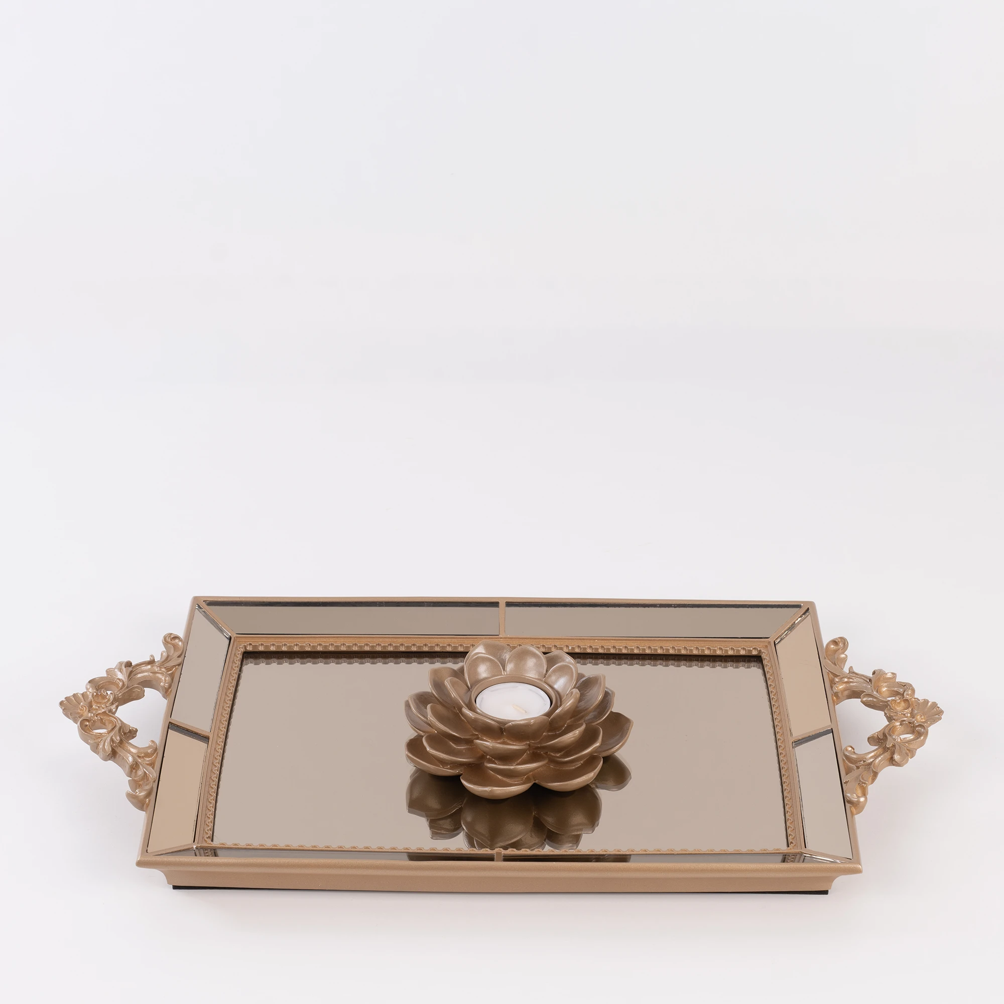 Julia  Aynalı Tepsi Vizon