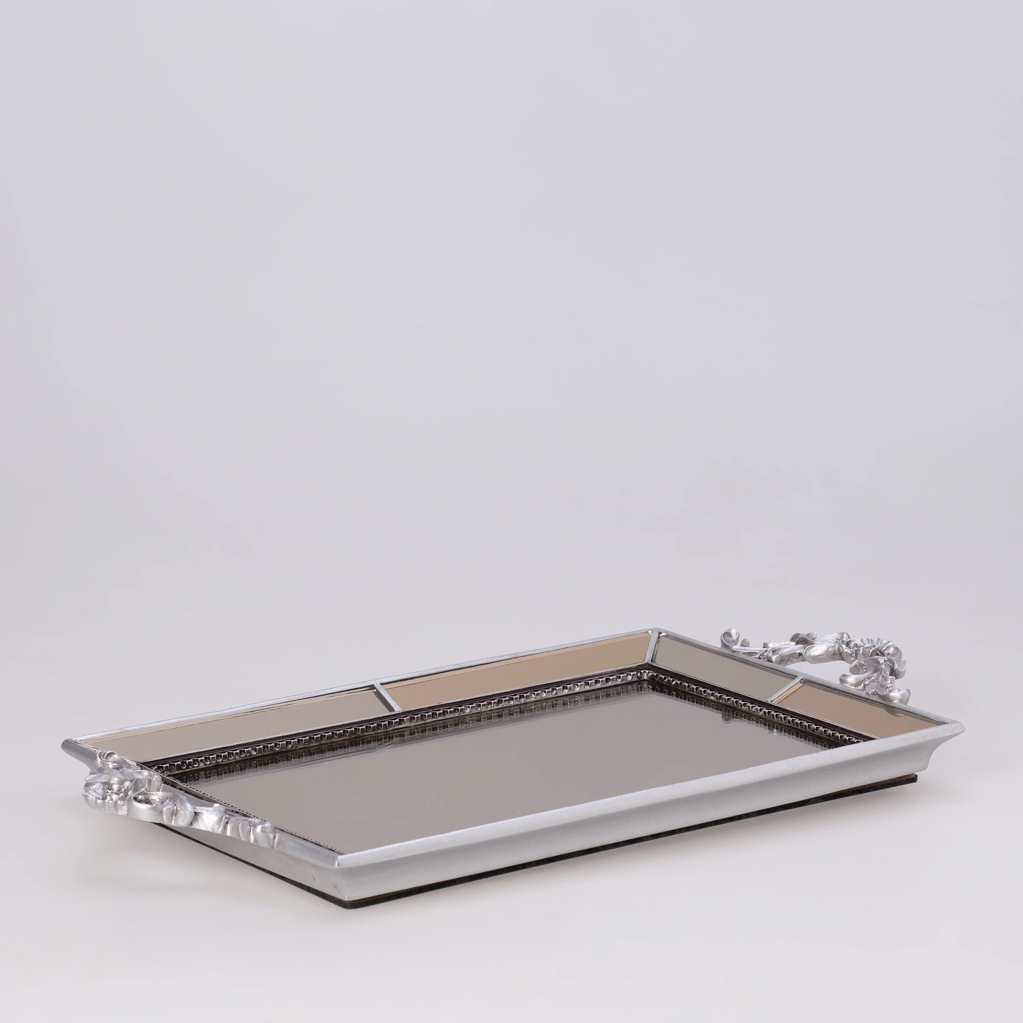 Julia  Aynalı Tepsi Gümüş