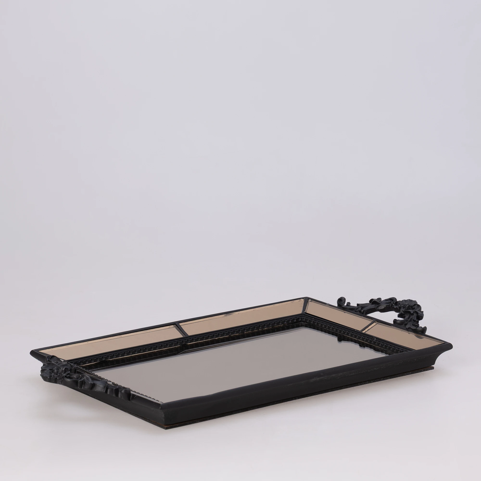 Julia Aynalı Tepsi Siyah