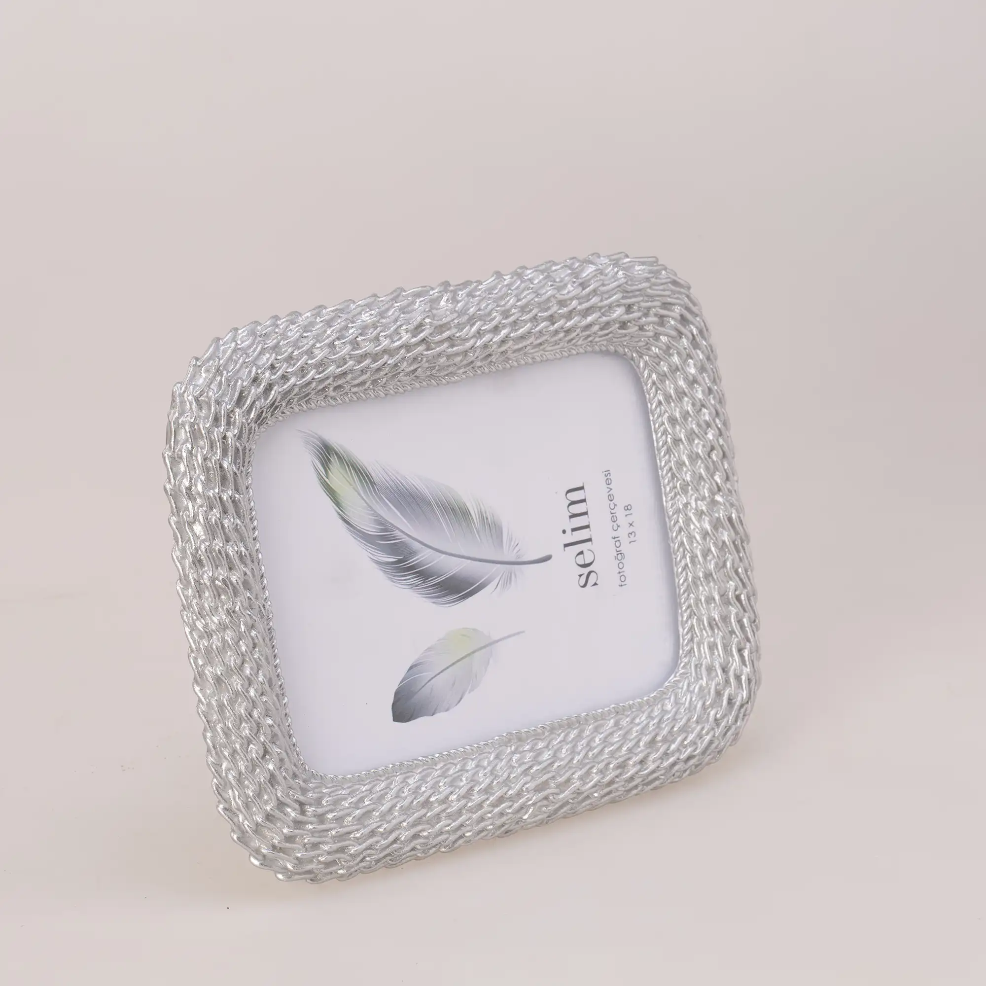 13x18 Chain Çerçeve Gümüş