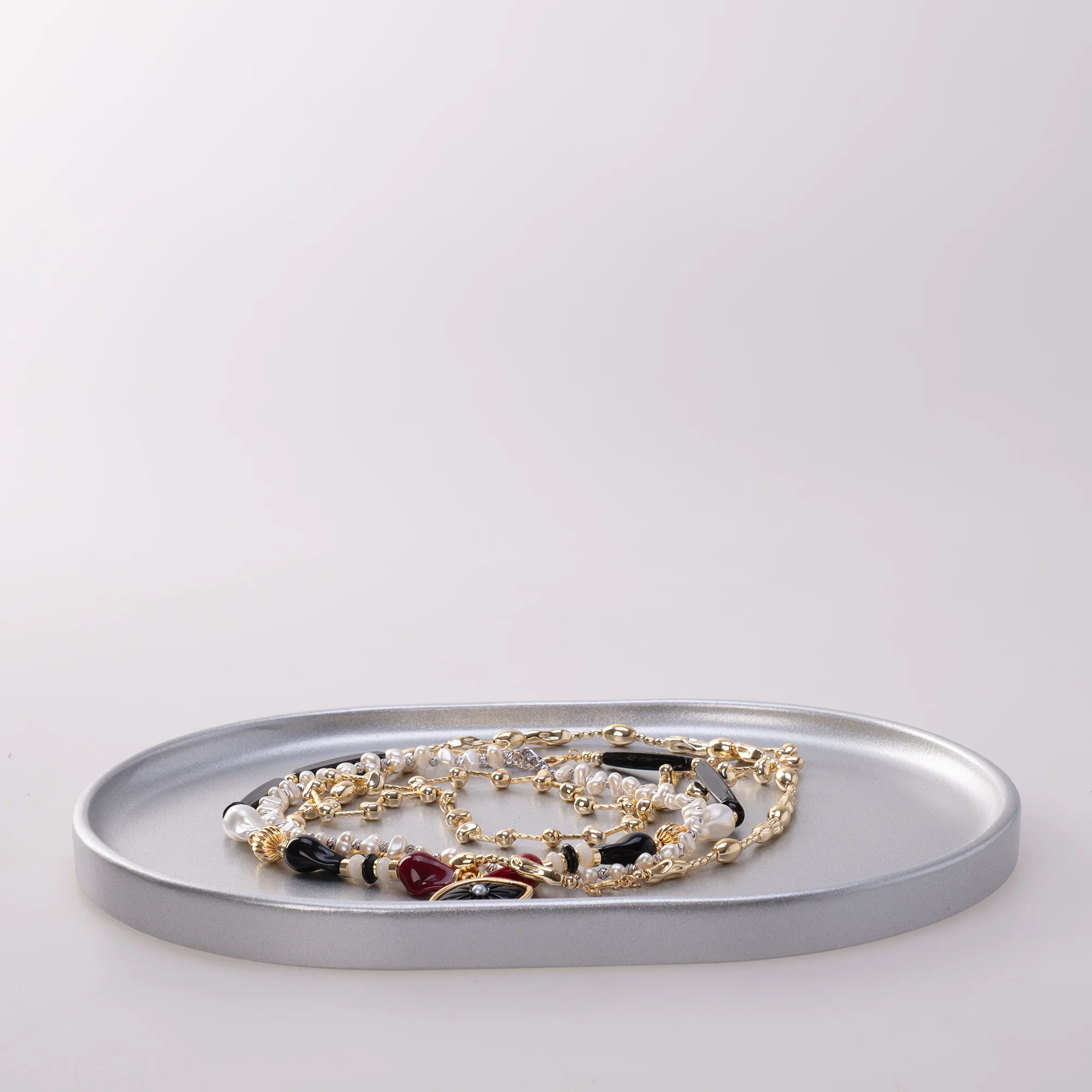 Victoria Oval Tepsi Büyük Gümüş