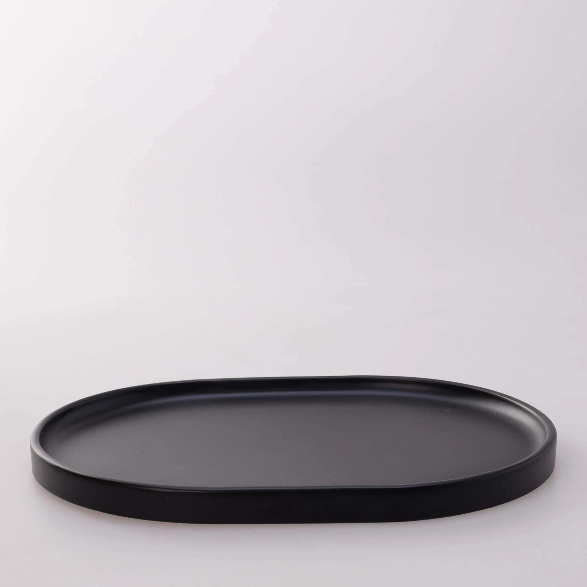 Victoria Oval Tepsi Büyük Siyah