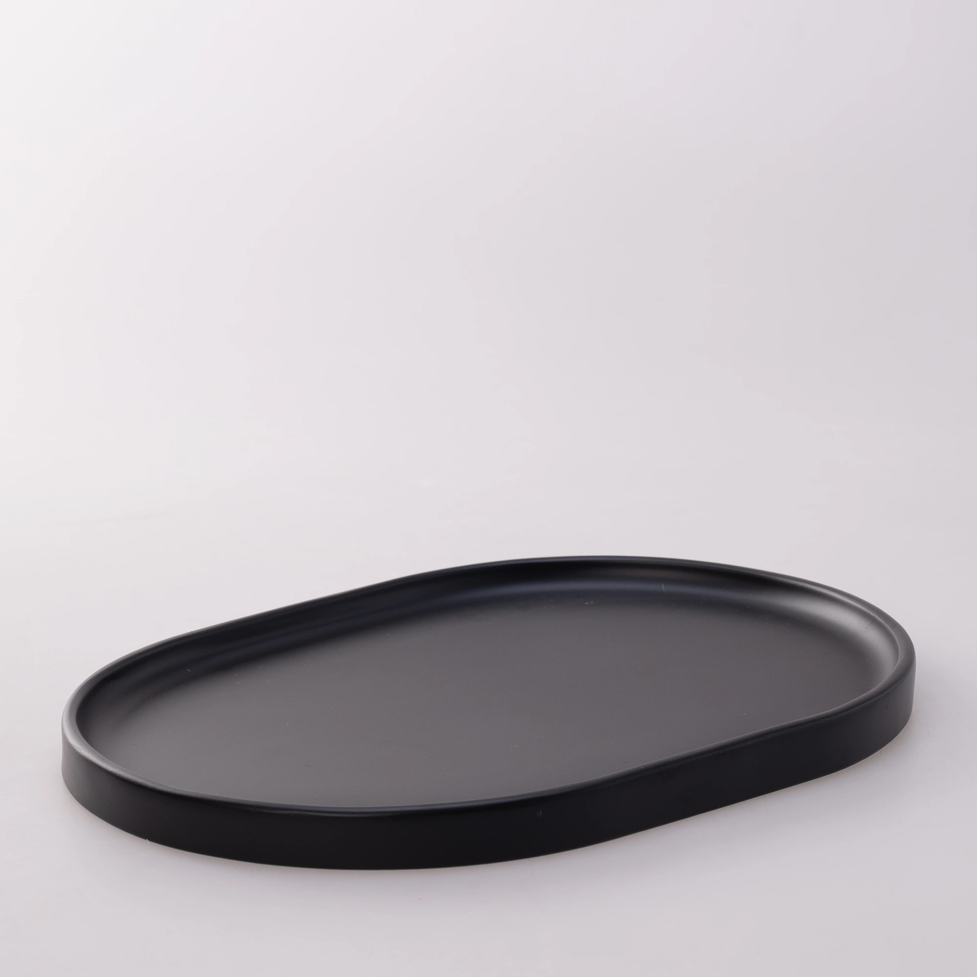 Victoria Oval Tepsi Büyük Siyah