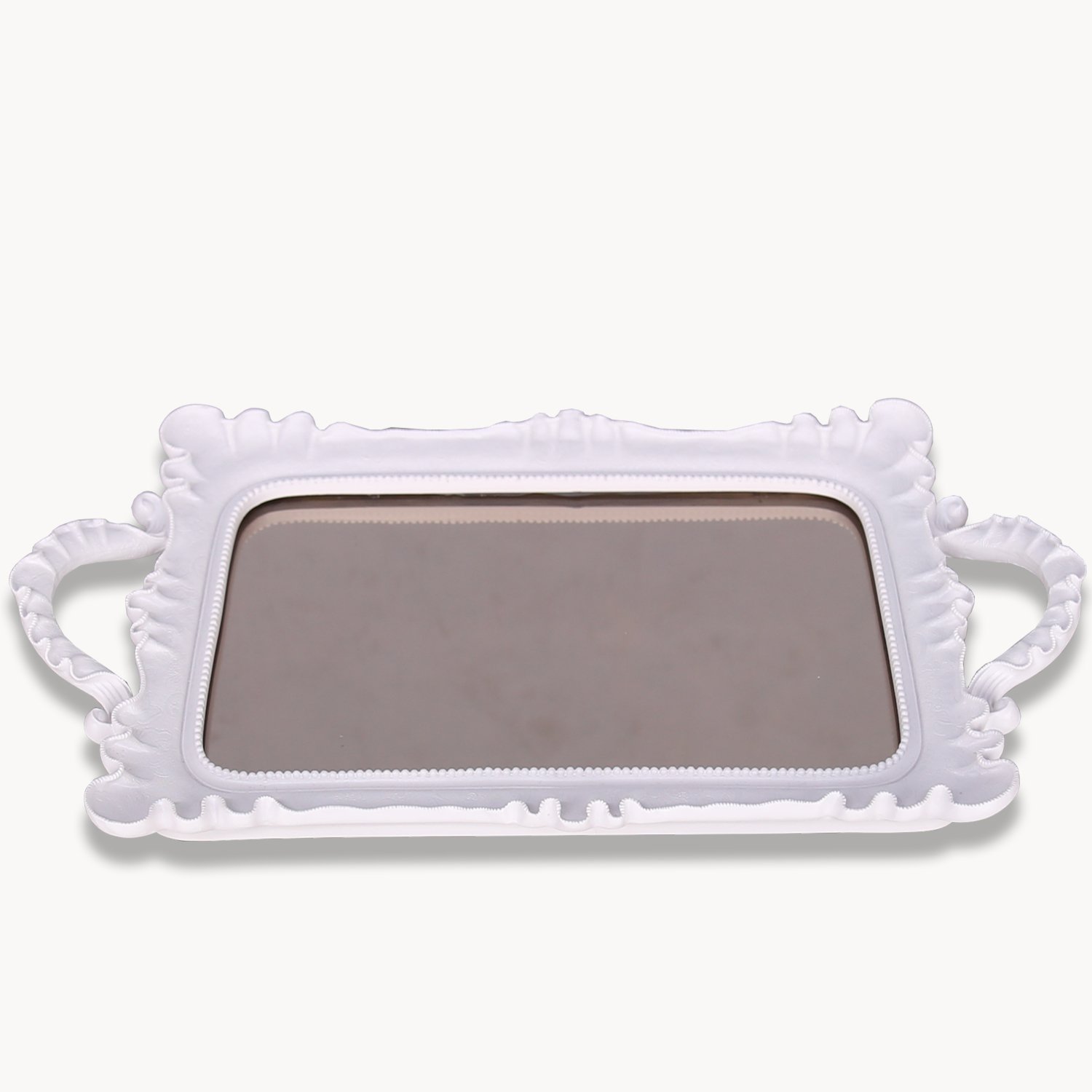 Linas Aynalı Tepsi Beyaz