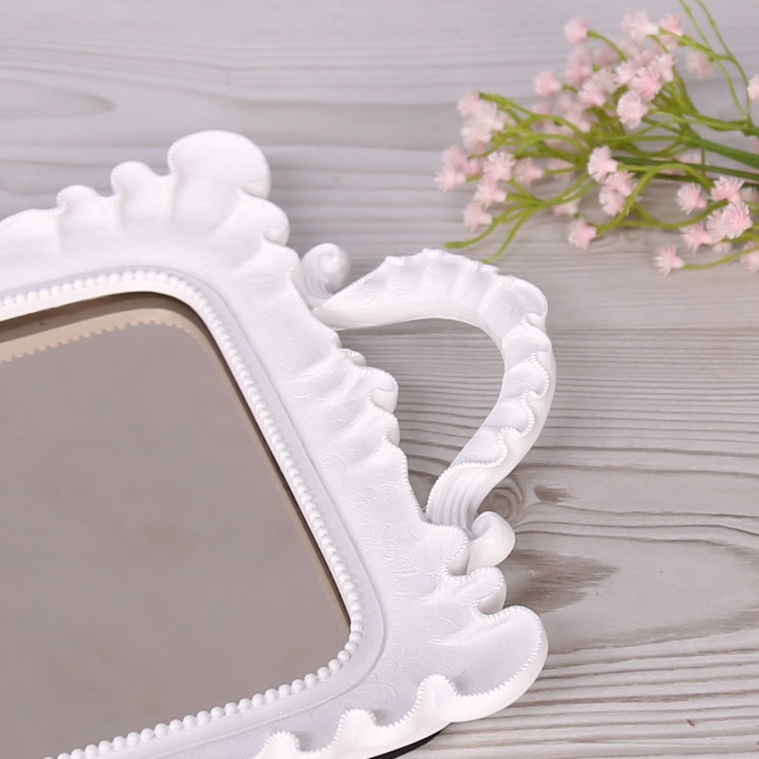 Linas Aynalı Tepsi Beyaz