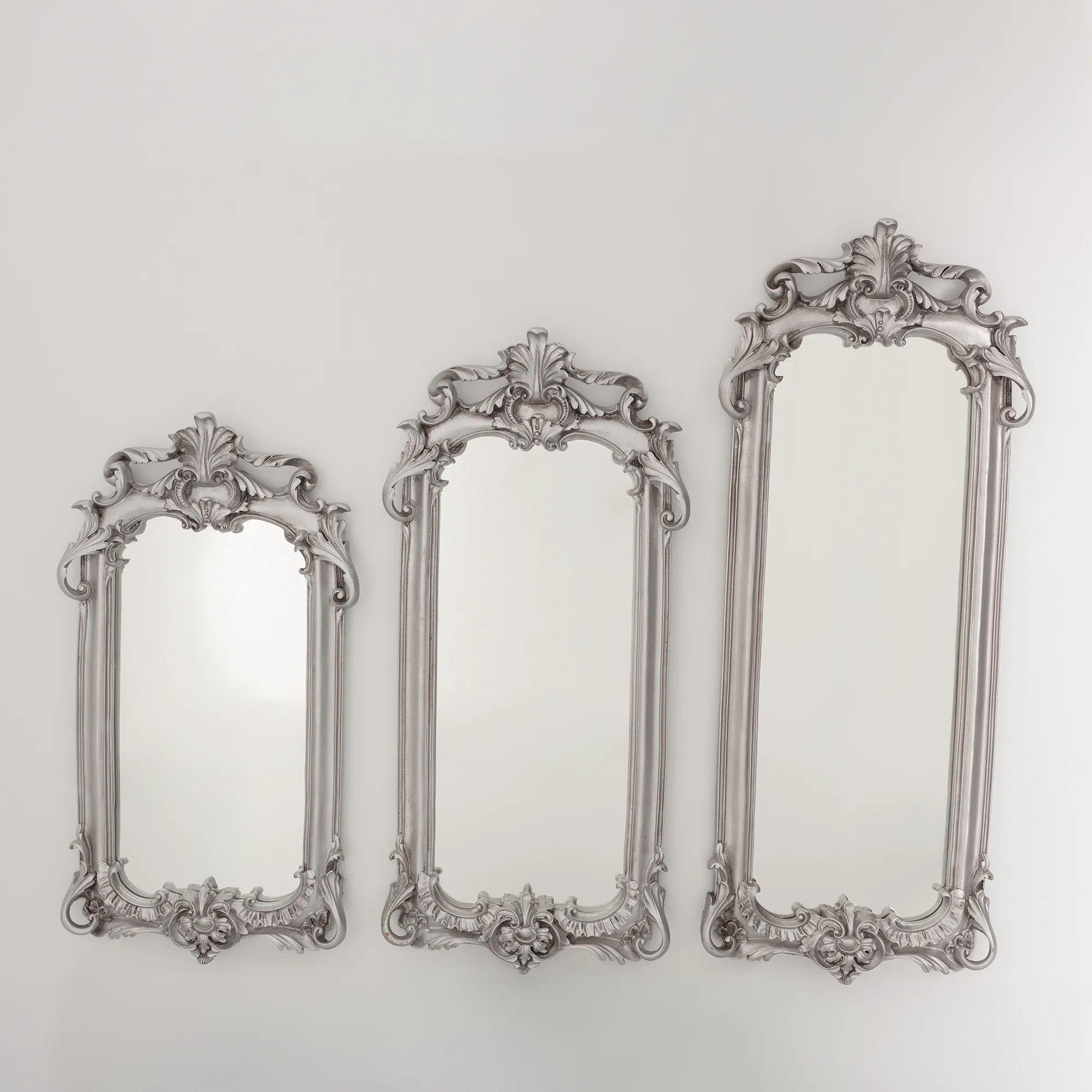 Royal 3'lü Ayna Gümüş