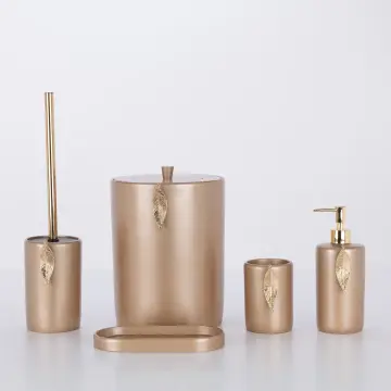Leaf Badezimmerset Mink Gold