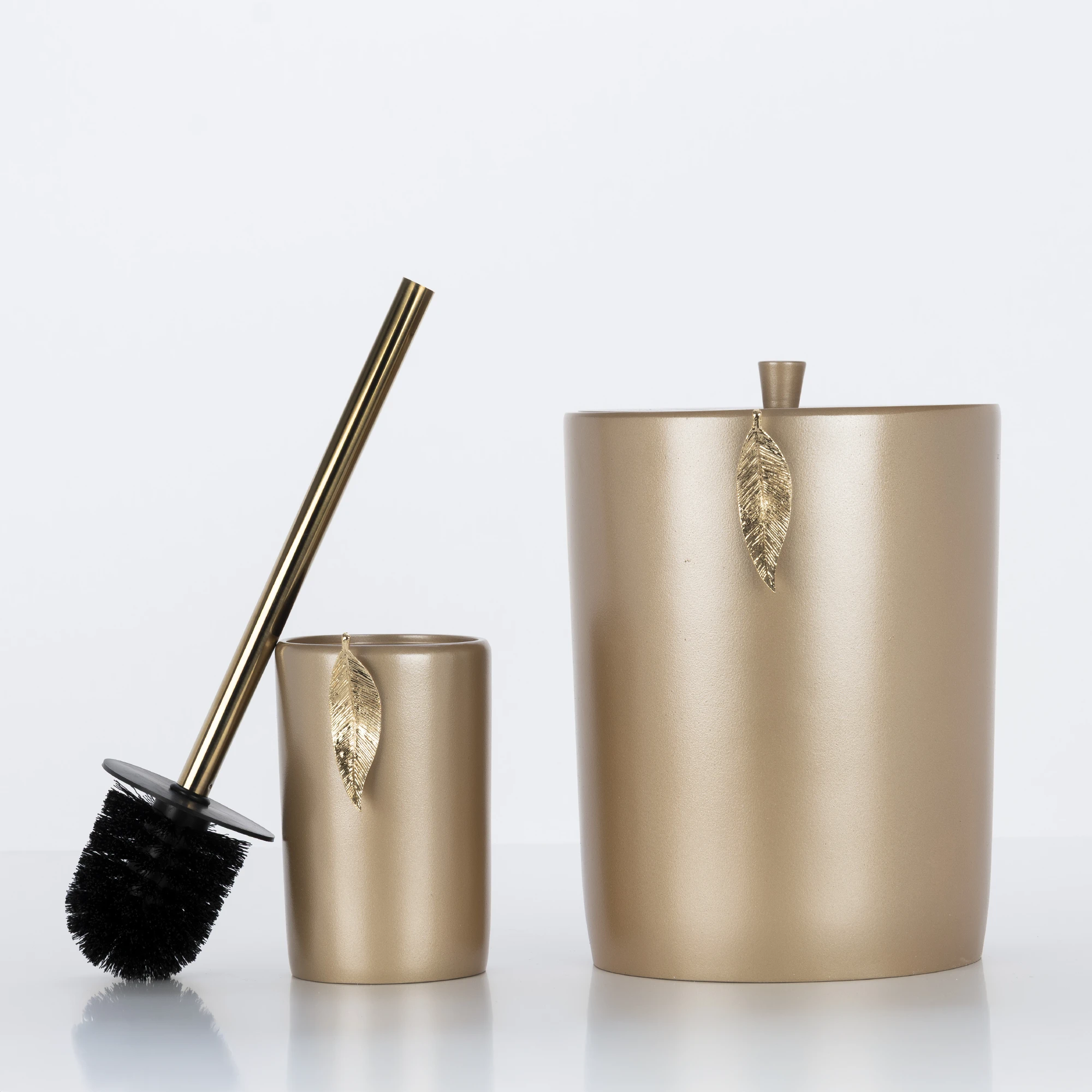 Leaf Banyo Seti Vizon Altın