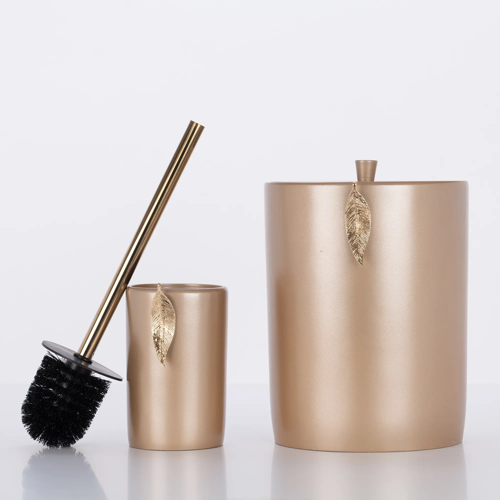 Leaf Banyo Seti Vizon Altın