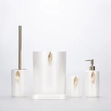 Leaf Banyo Seti İnci Altın