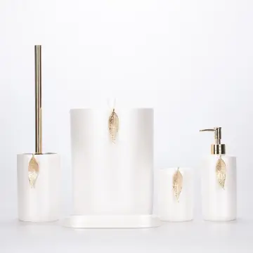 Leaf Badezimmerset Perlgold