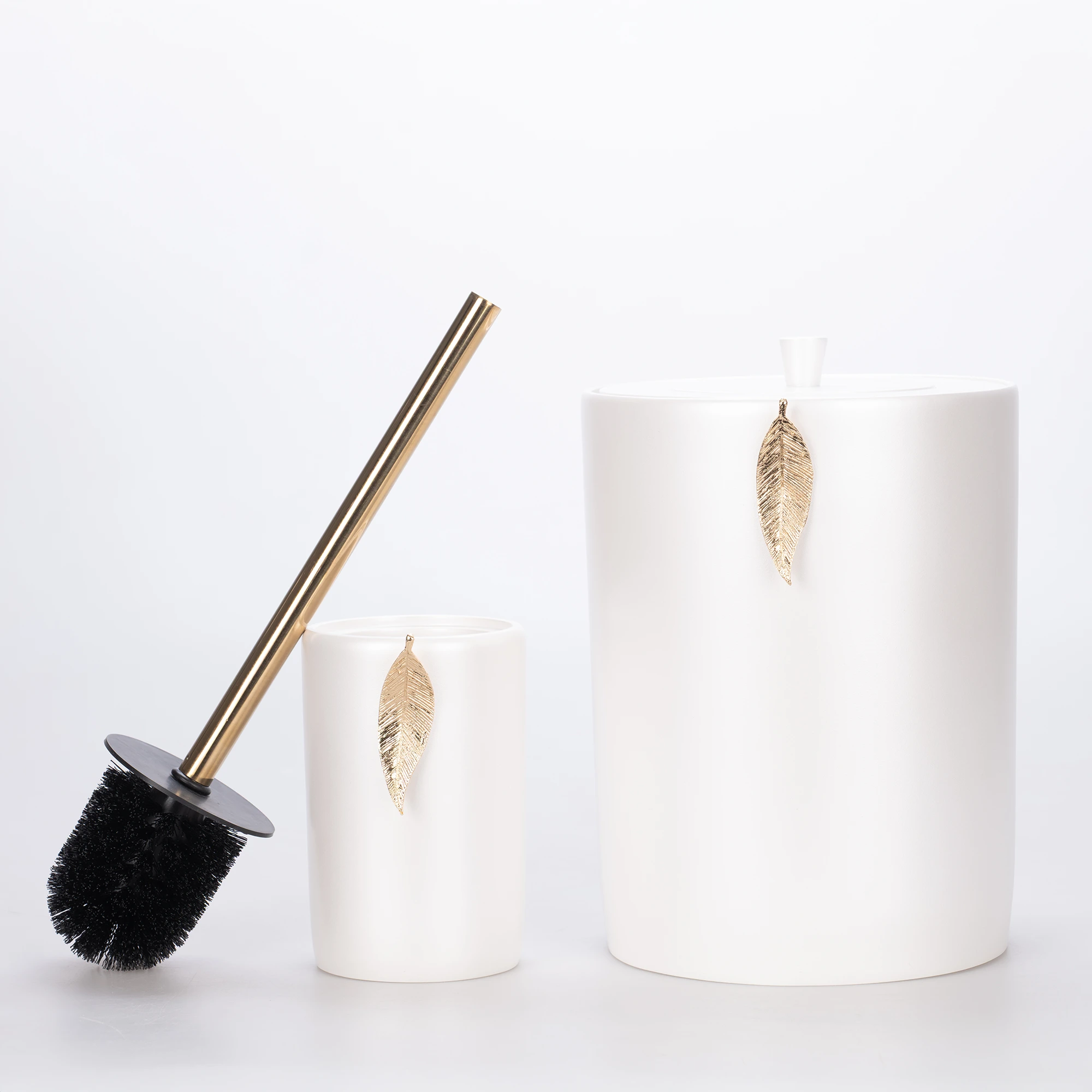 Leaf Banyo Seti İnci Altın