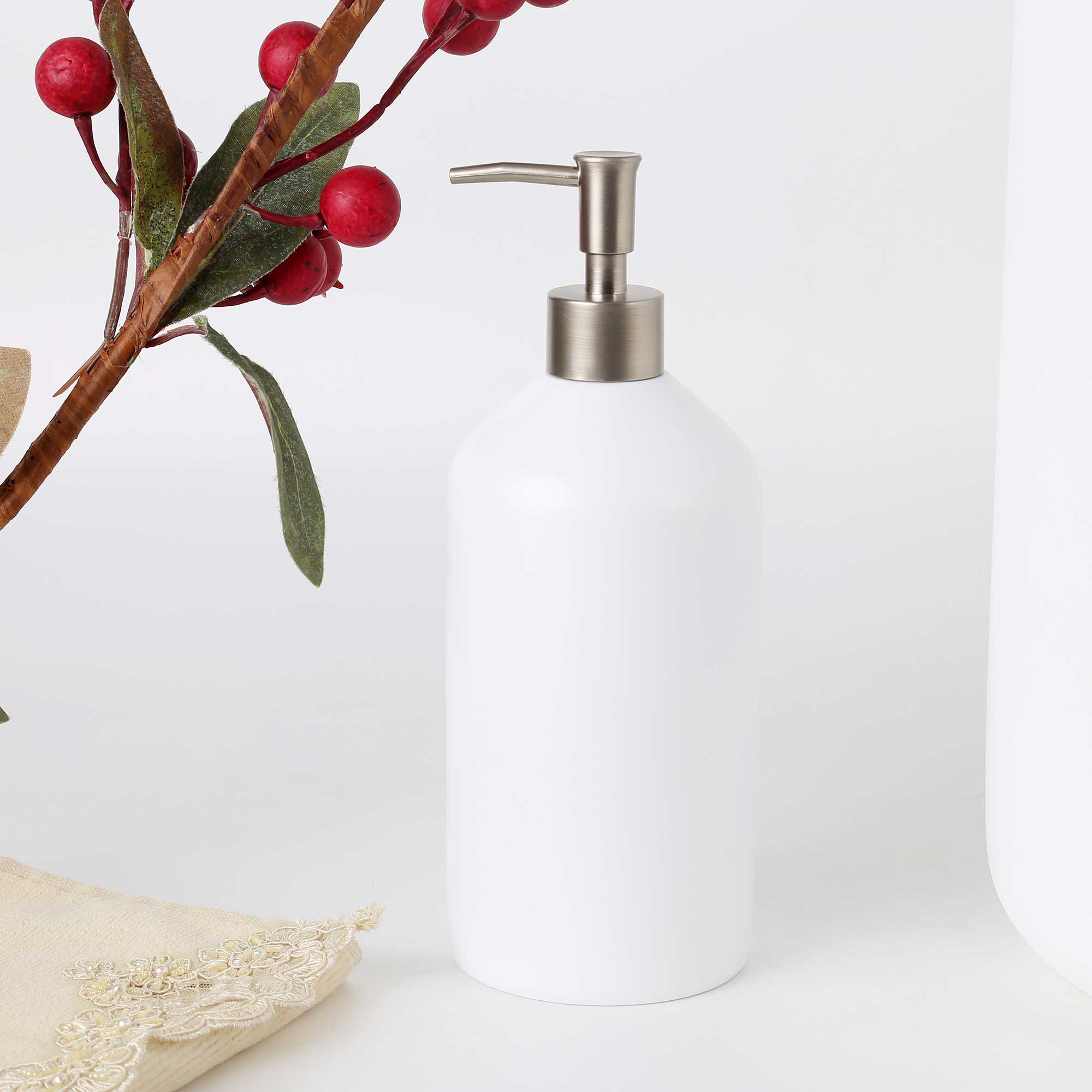 Luxe Sıvı Sabunluk Beyaz