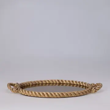 Ropes Gold Mirror Tray