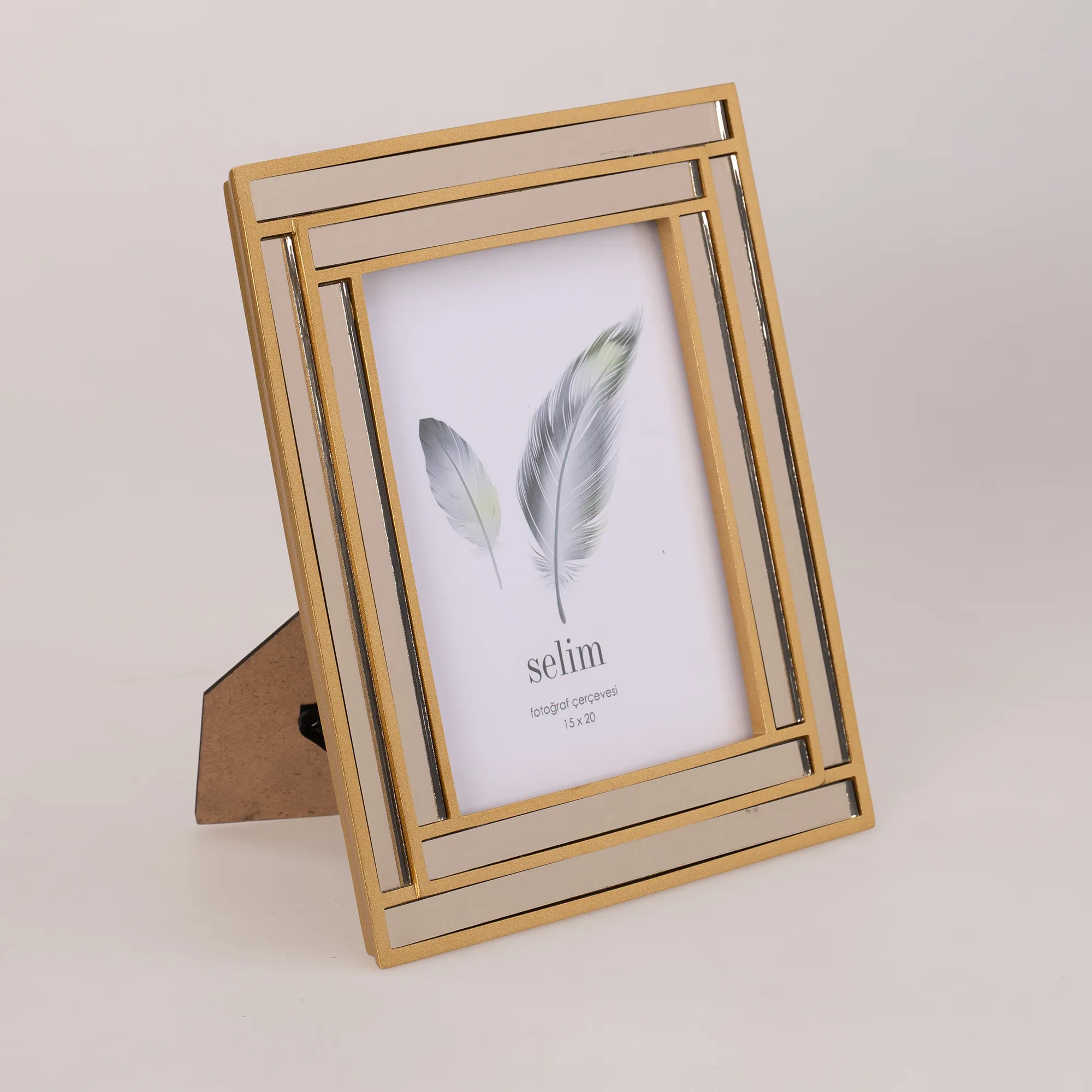 15x20 Lara Aynalı Çerçeve Altın