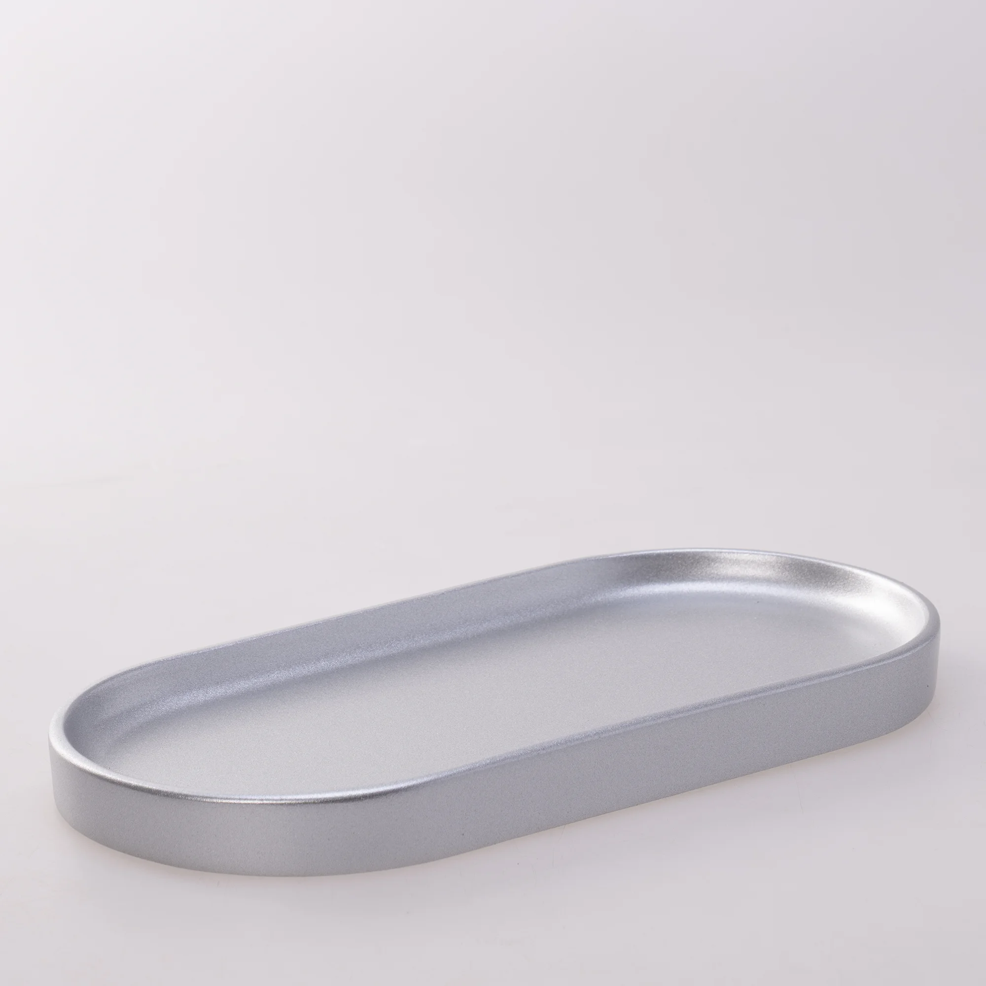 Victoria Oval Tray Small Silver