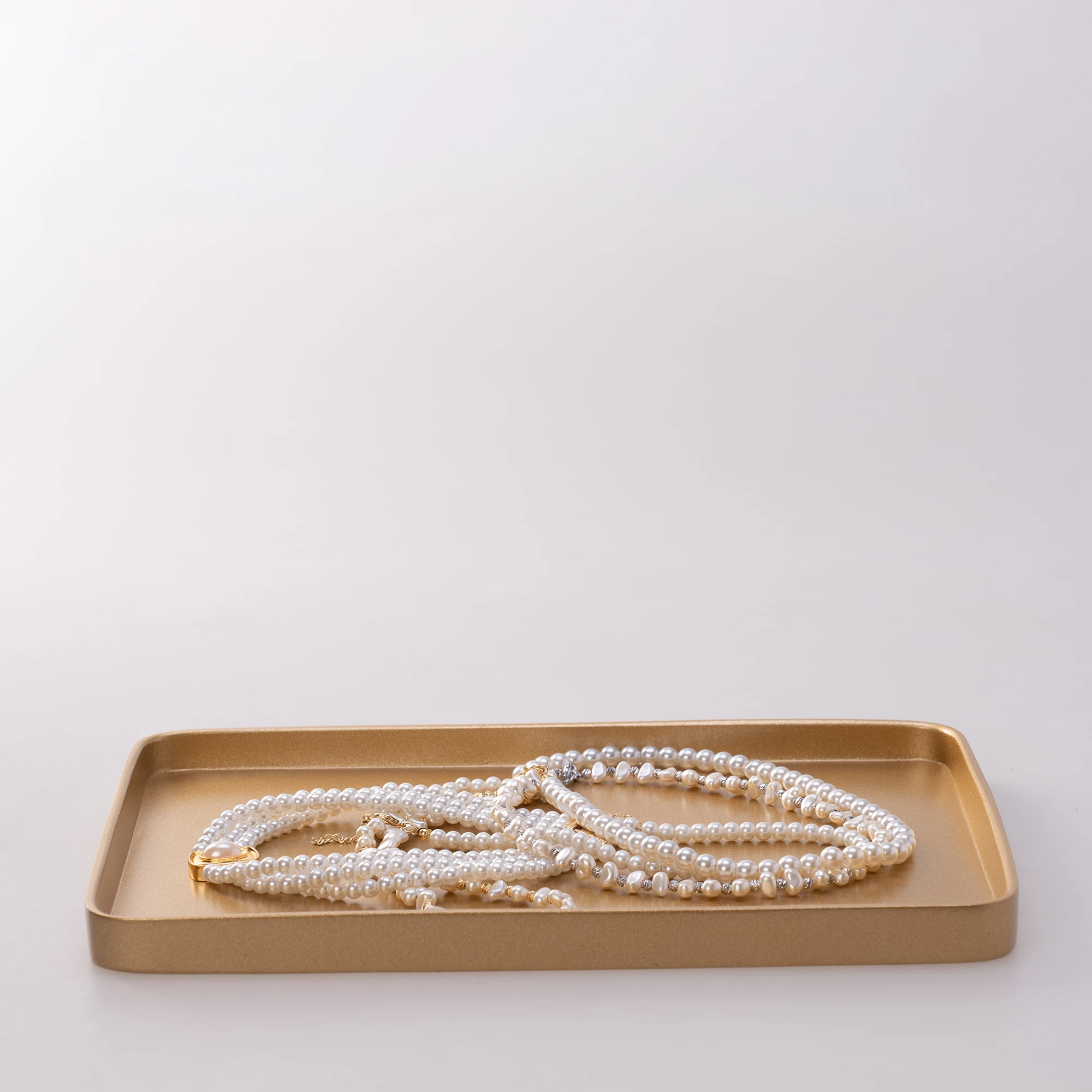 Victoria Dikdörtgen Tepsi Büyük Altın