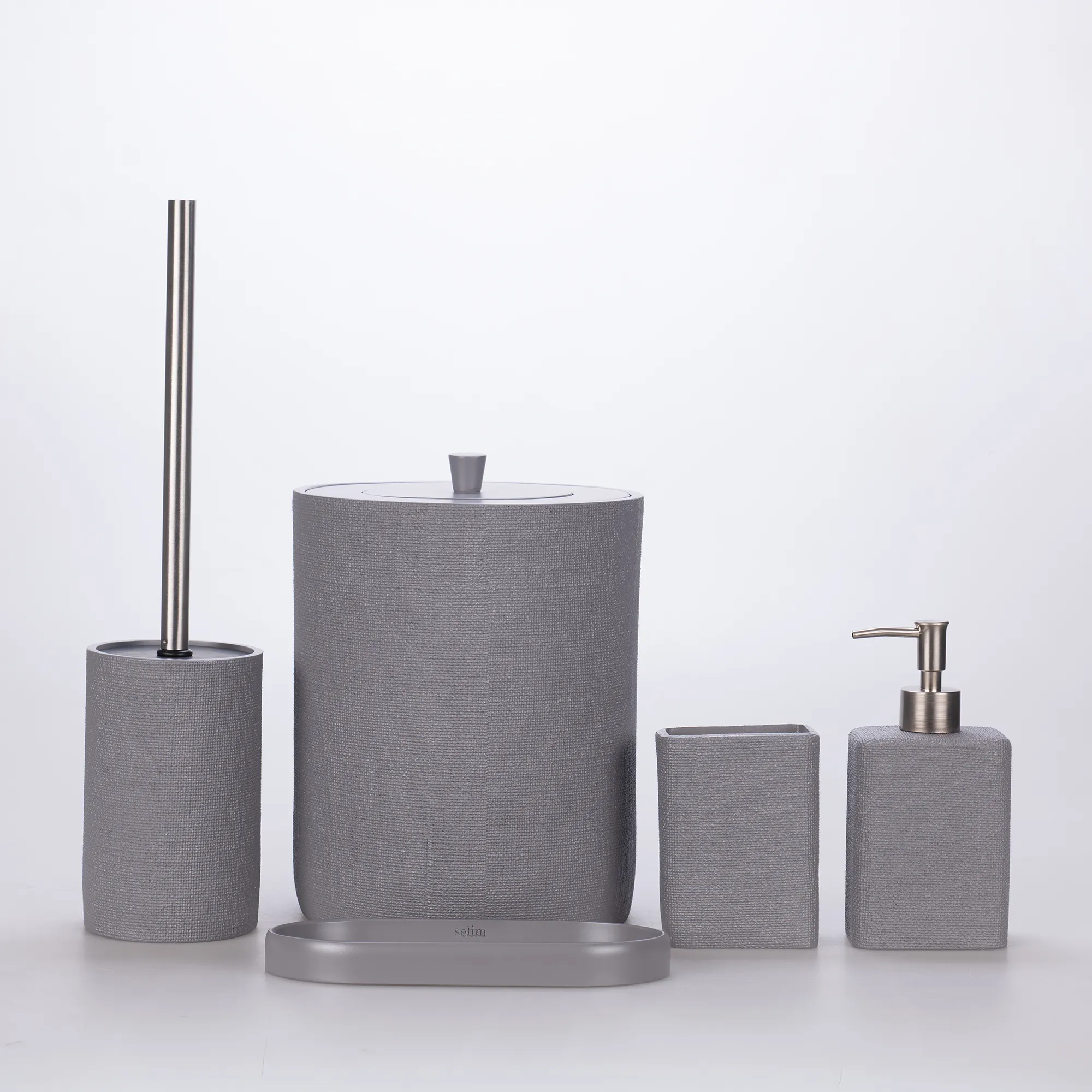 Linen Banyo Seti Gri