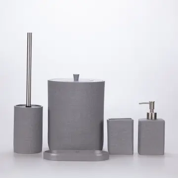 Linen Banyo Seti Gri