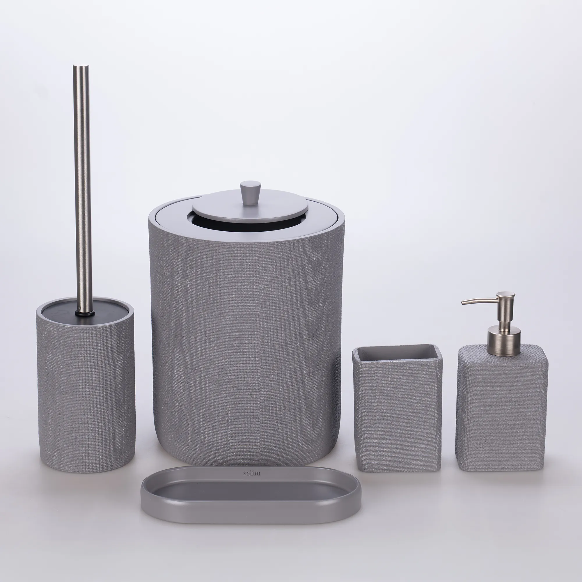 Linen Banyo Seti Gri