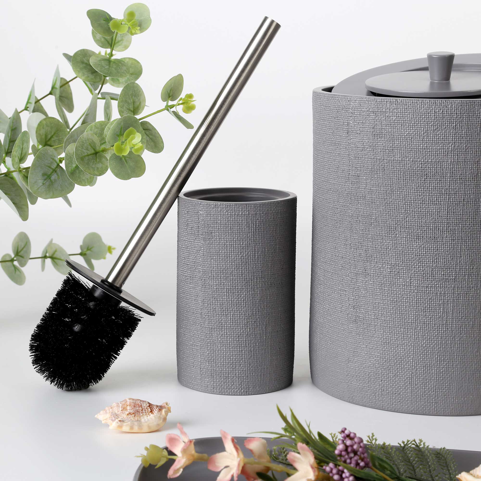 Linen Banyo Seti Gri