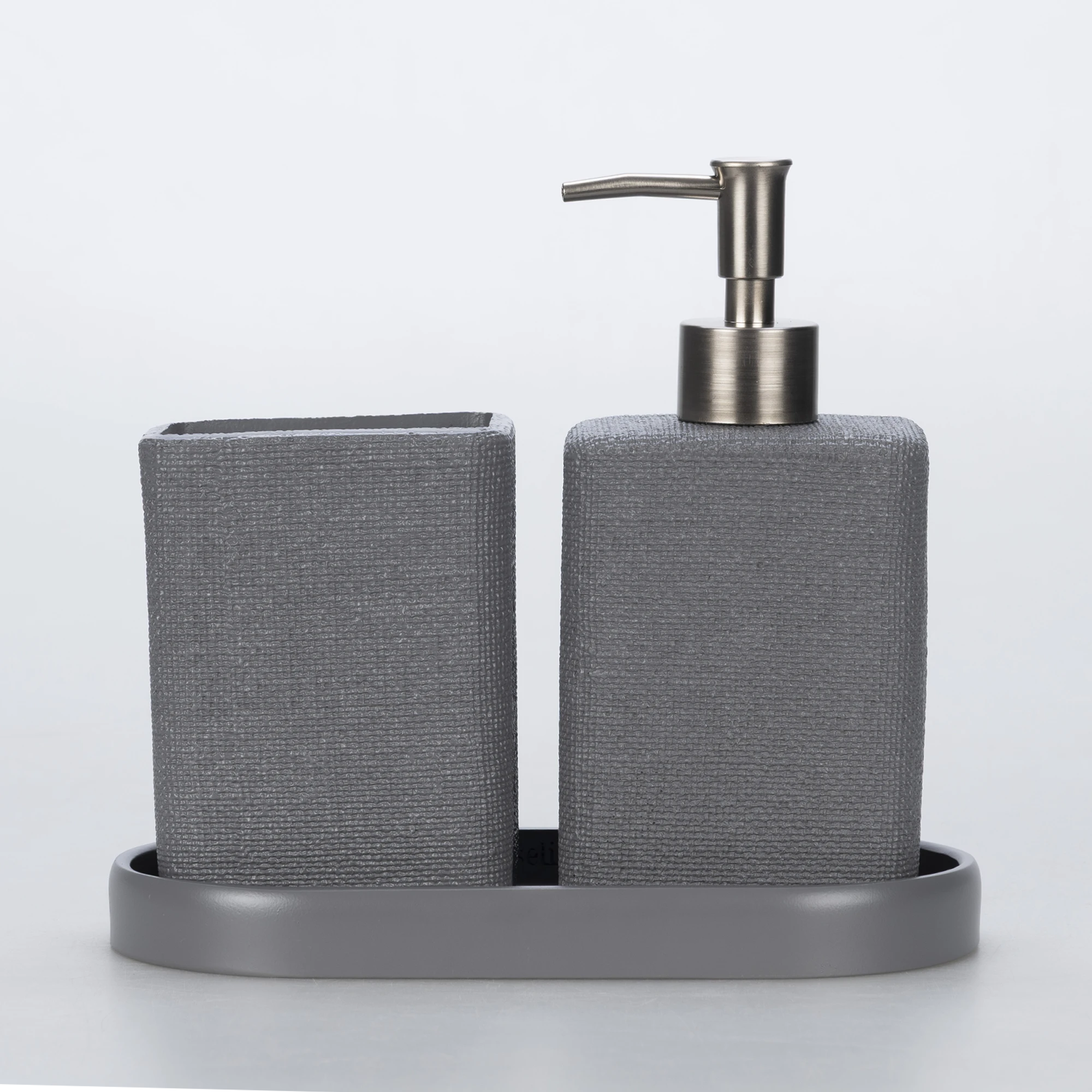 Linen Banyo Seti Gri