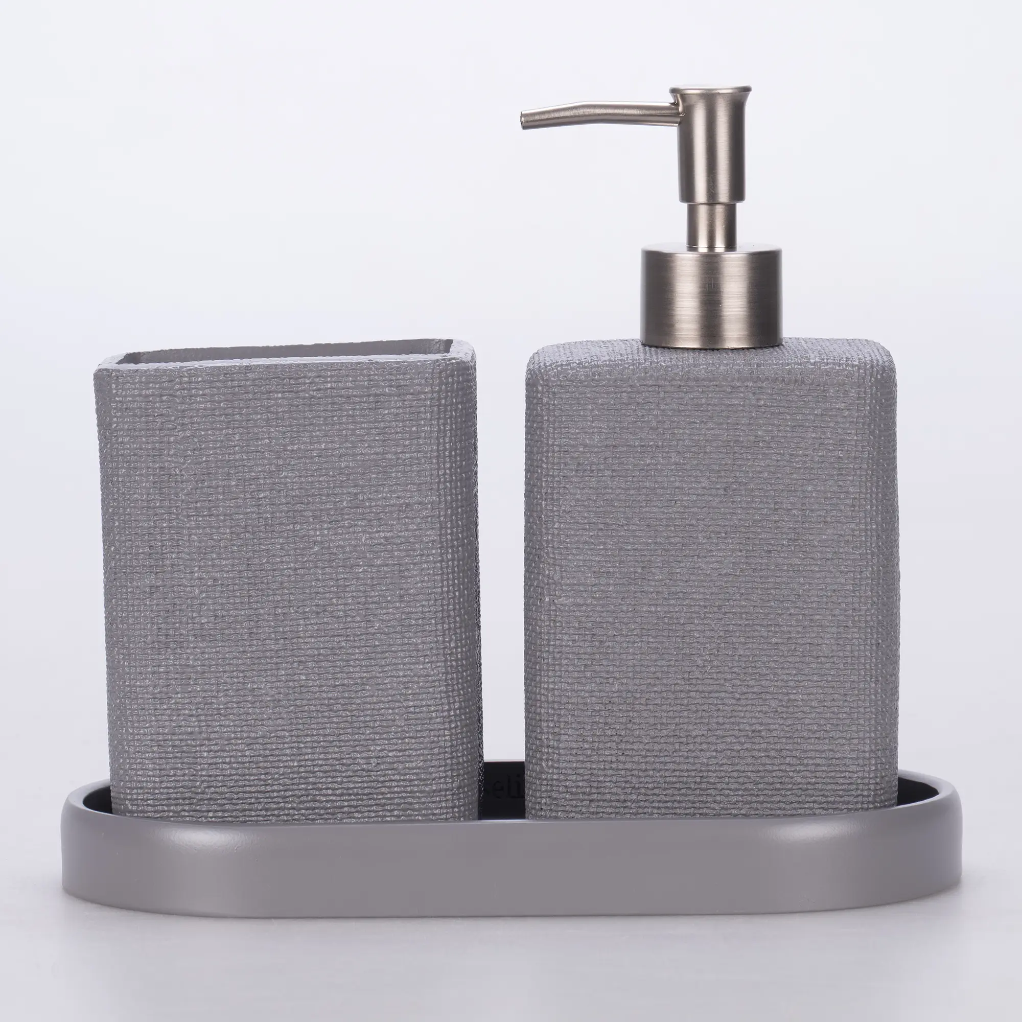 Linen Banyo Seti Gri