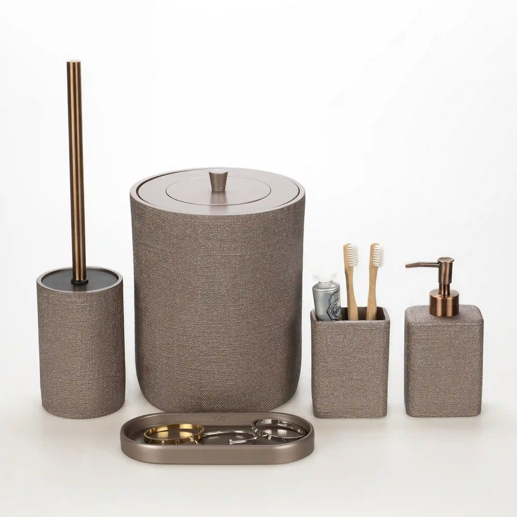 Linen Banyo Seti Taupe