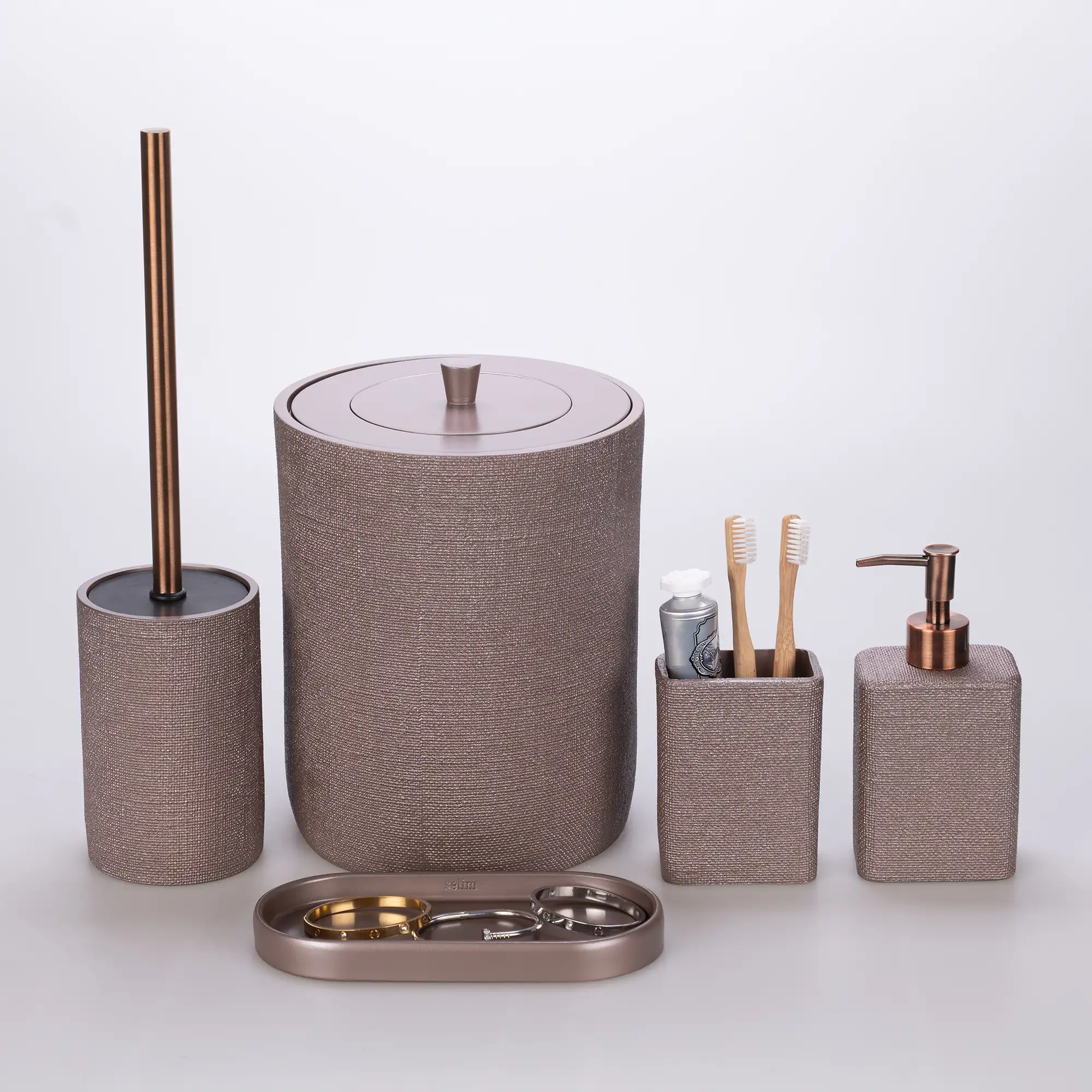 Linen Banyo Seti Taupe