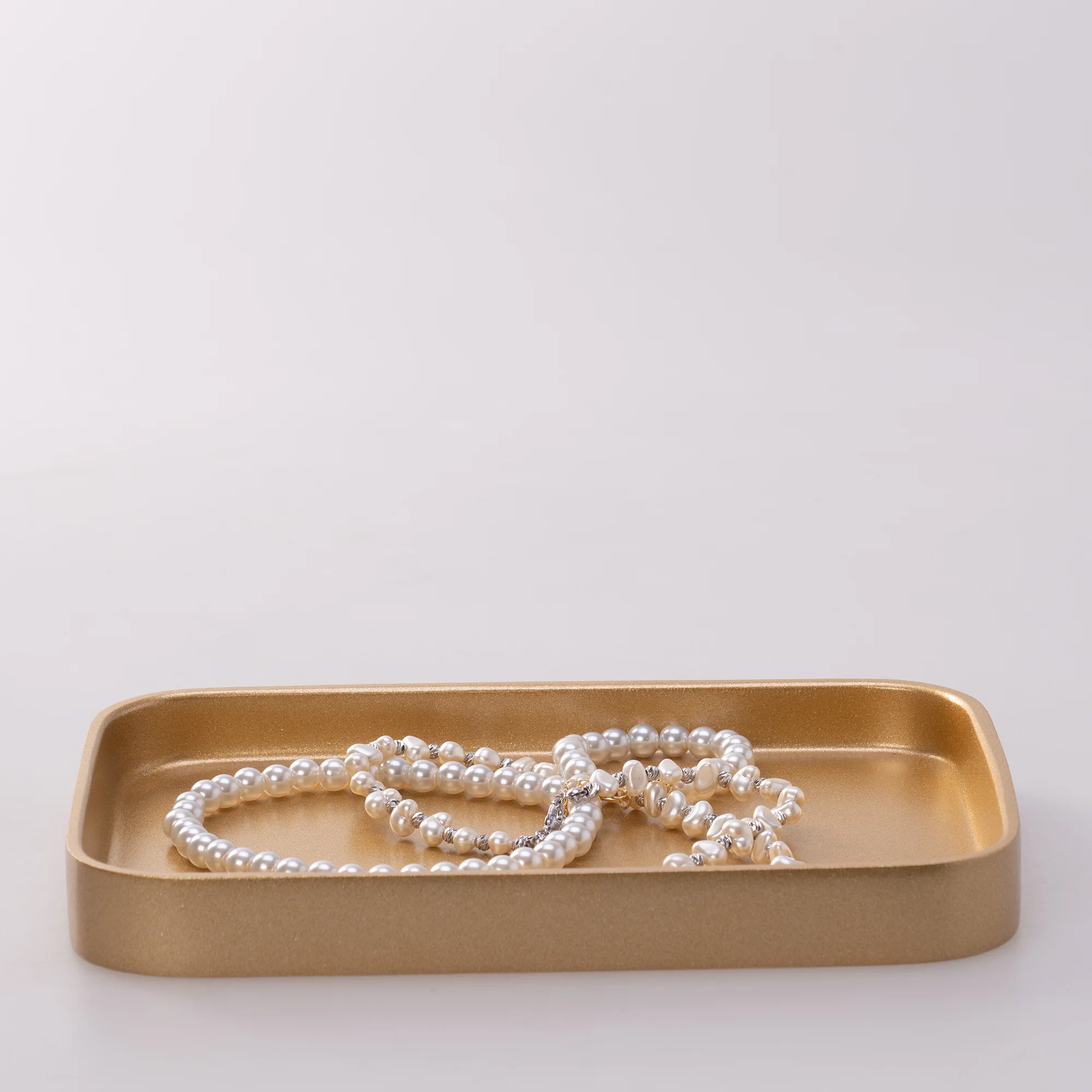 Victoria Dikdörtgen Tepsi Küçük Altın