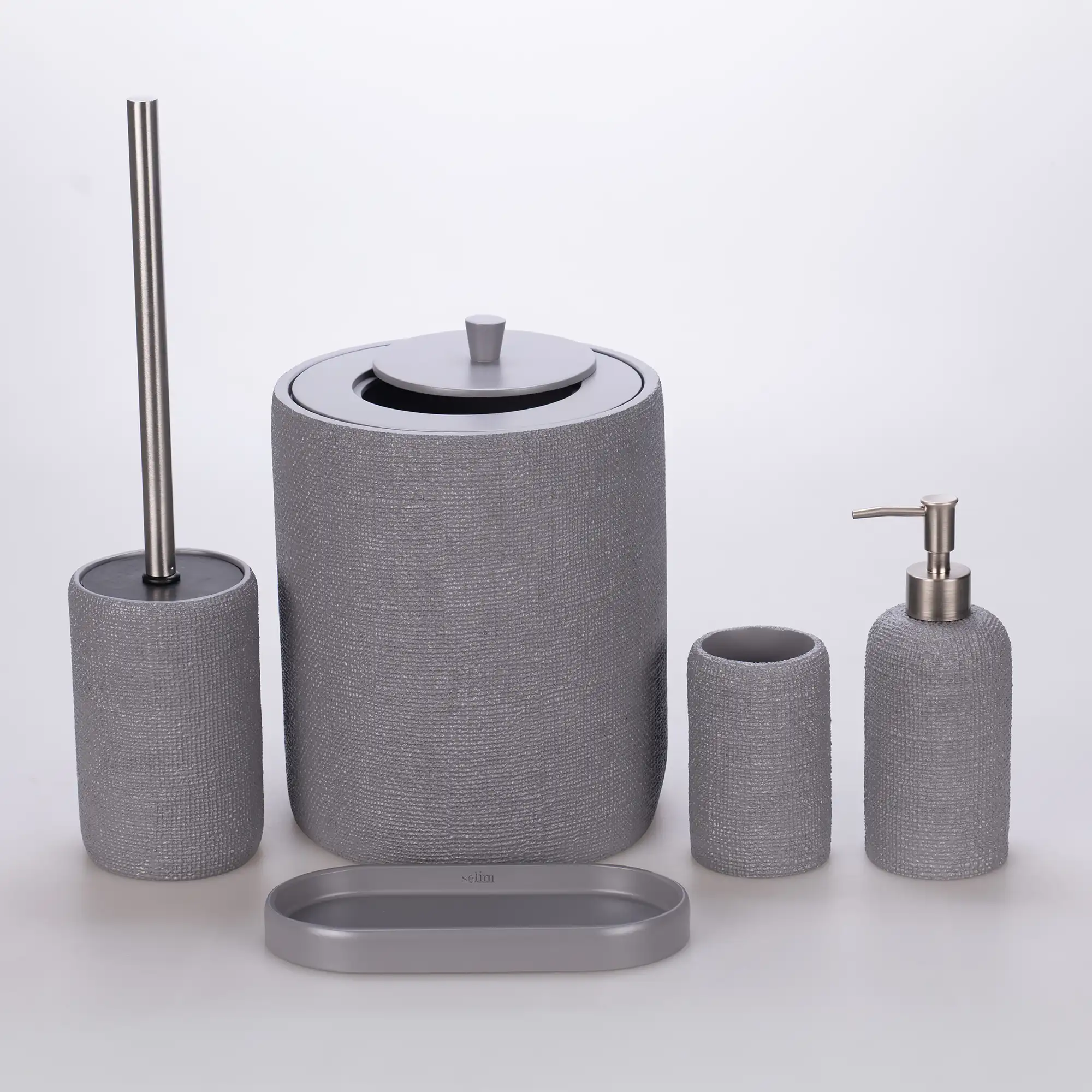 Natural Banyo Seti Gri