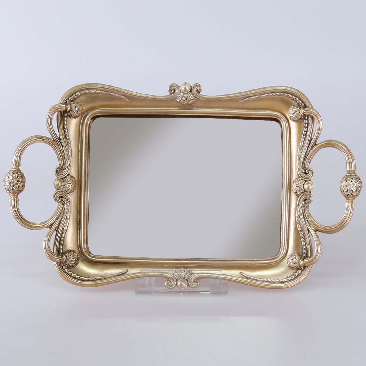 Tepsi Feryal Aynalı Altın