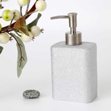 Linen Sıvı Sabunluk Gümüş