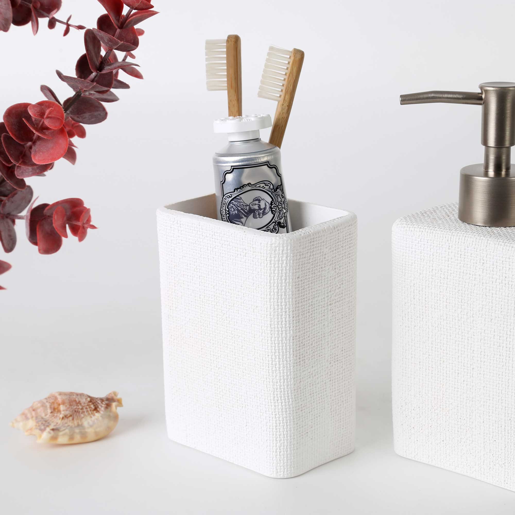 Linen Diş Fırçalık Beyaz