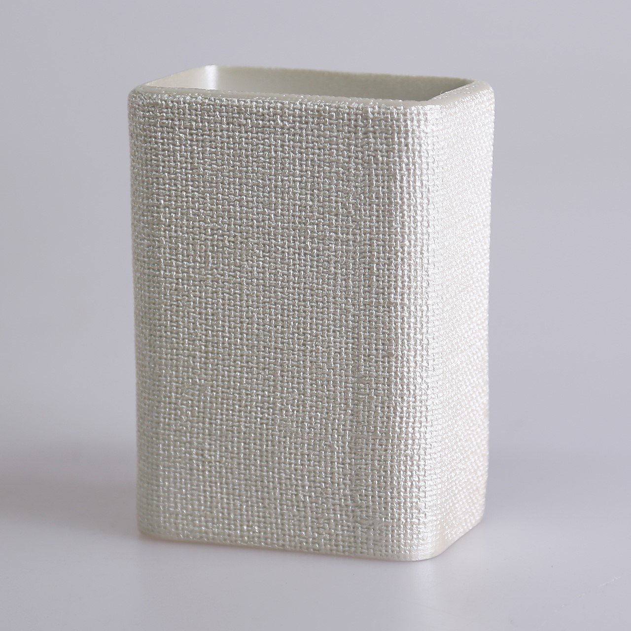 Linen Toothbrush Holder Pearl