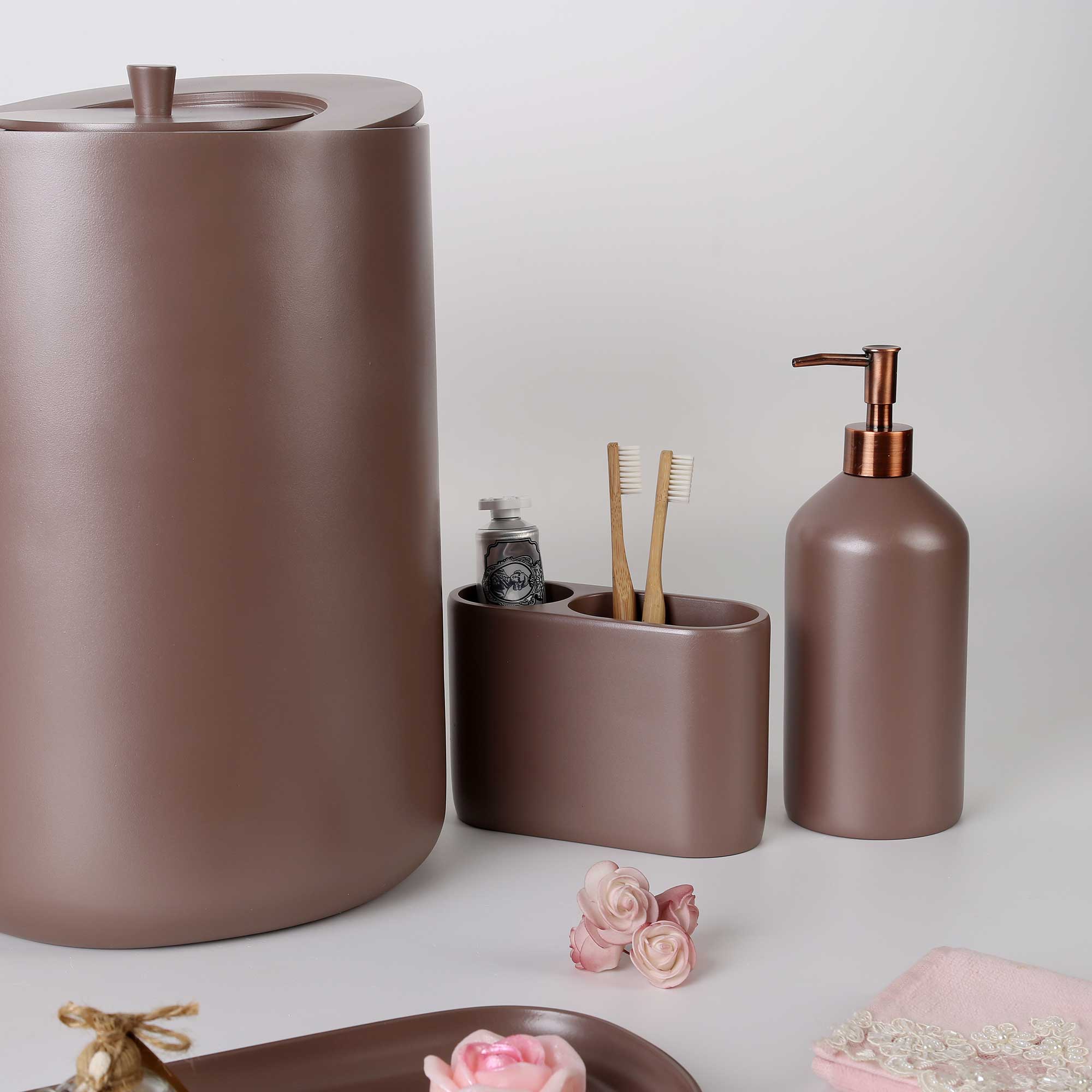 Luxe Banyo Seti Taupe