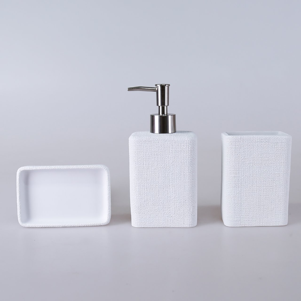 Linen Katı Sabunluk Beyaz