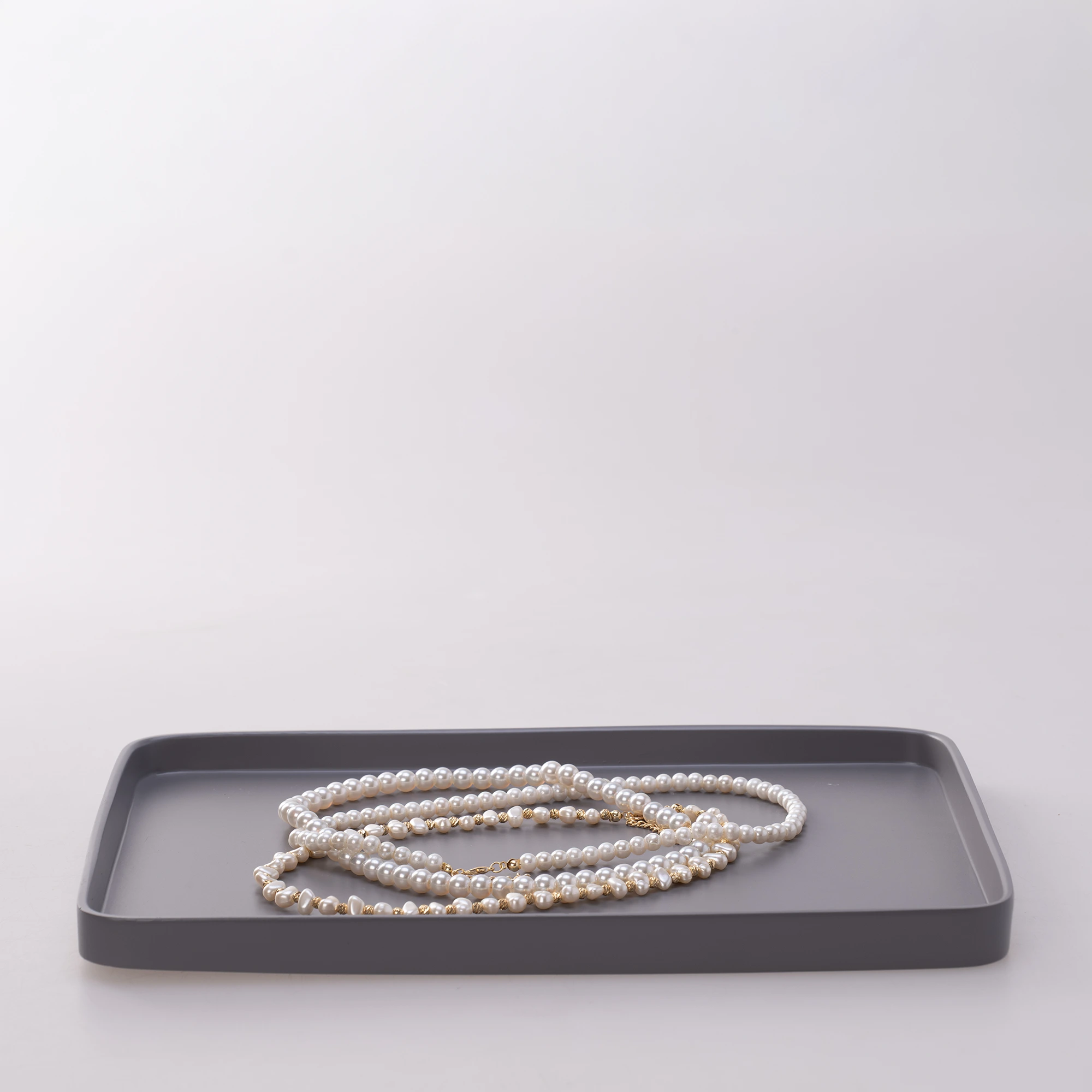 Victoria Dikdörtgen Tepsi Büyük Gri