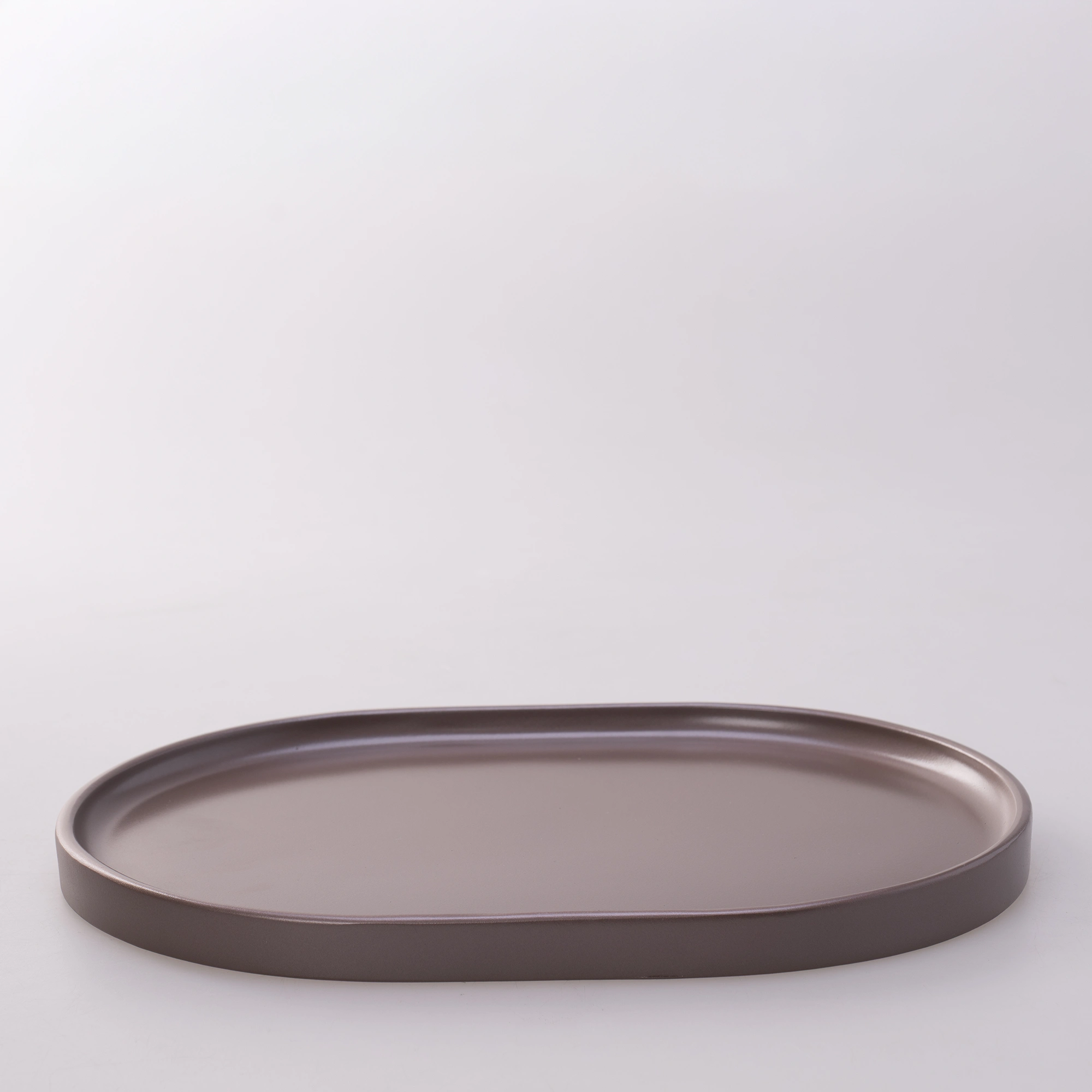 Victoria Oval Tepsi Büyük  Taupe