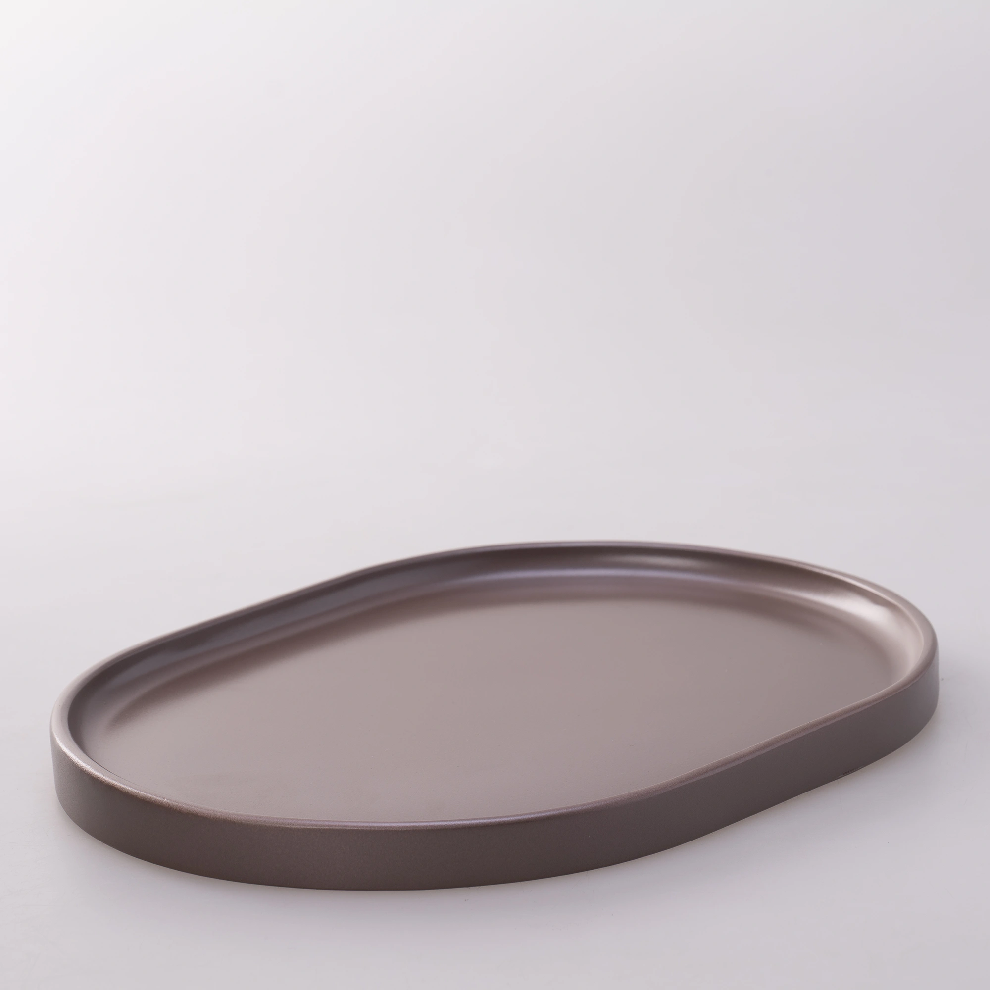 Victoria Oval Tepsi Büyük  Taupe